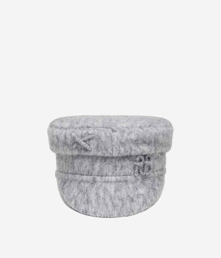 ruslan baginskiy Mélange-Effect Baker Boy Cap FW23-24 KPC031-WP-MLJ-WRB-XXS