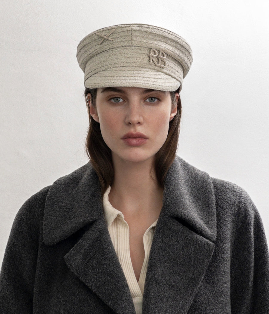 Black Friday Archive by RB, ruslan baginskiy Monogram Baker Boy Cap FW23-24 KPC032-P-LNT-WRB-XXS