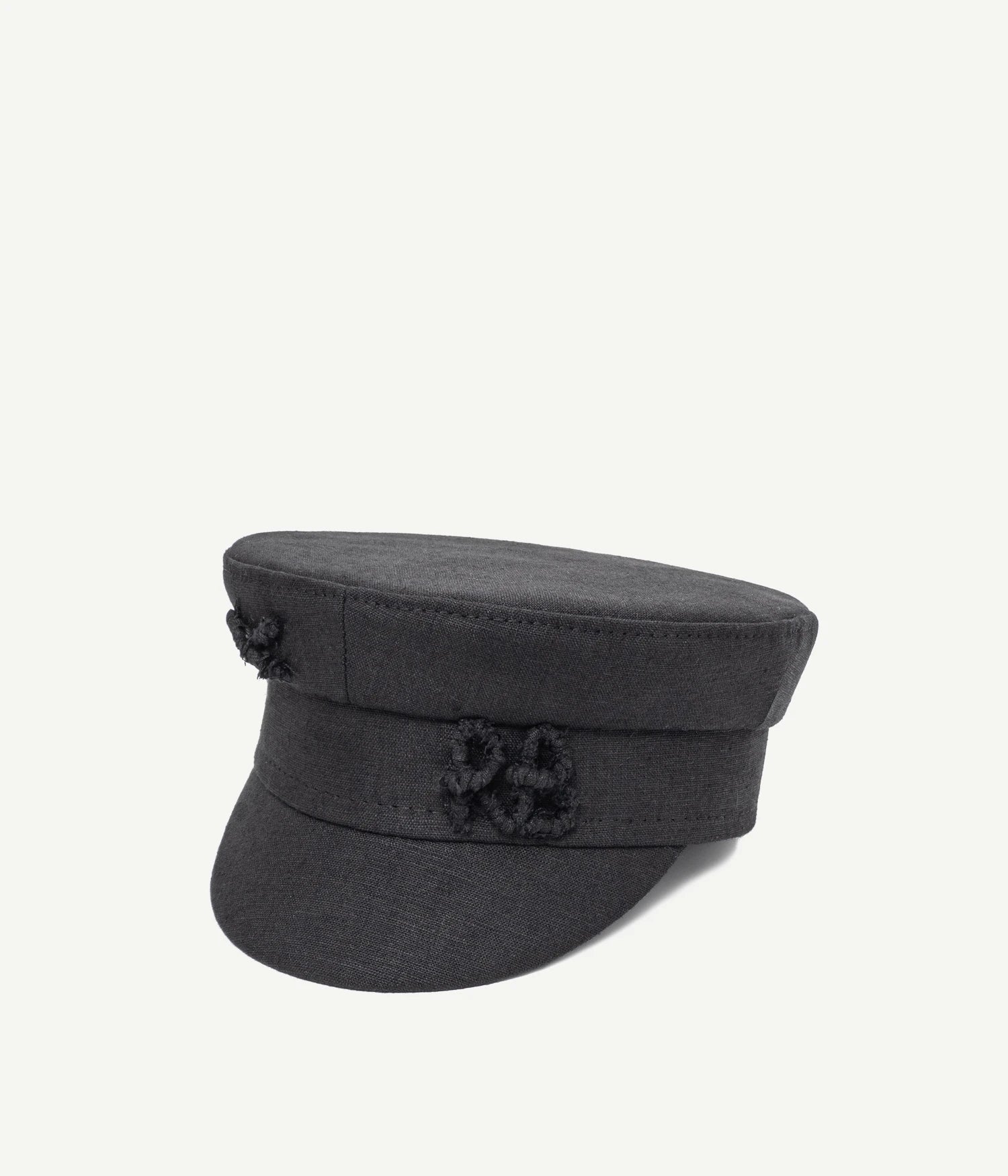 44_10, Monogram-embellished Linen Baker Boy Cap
