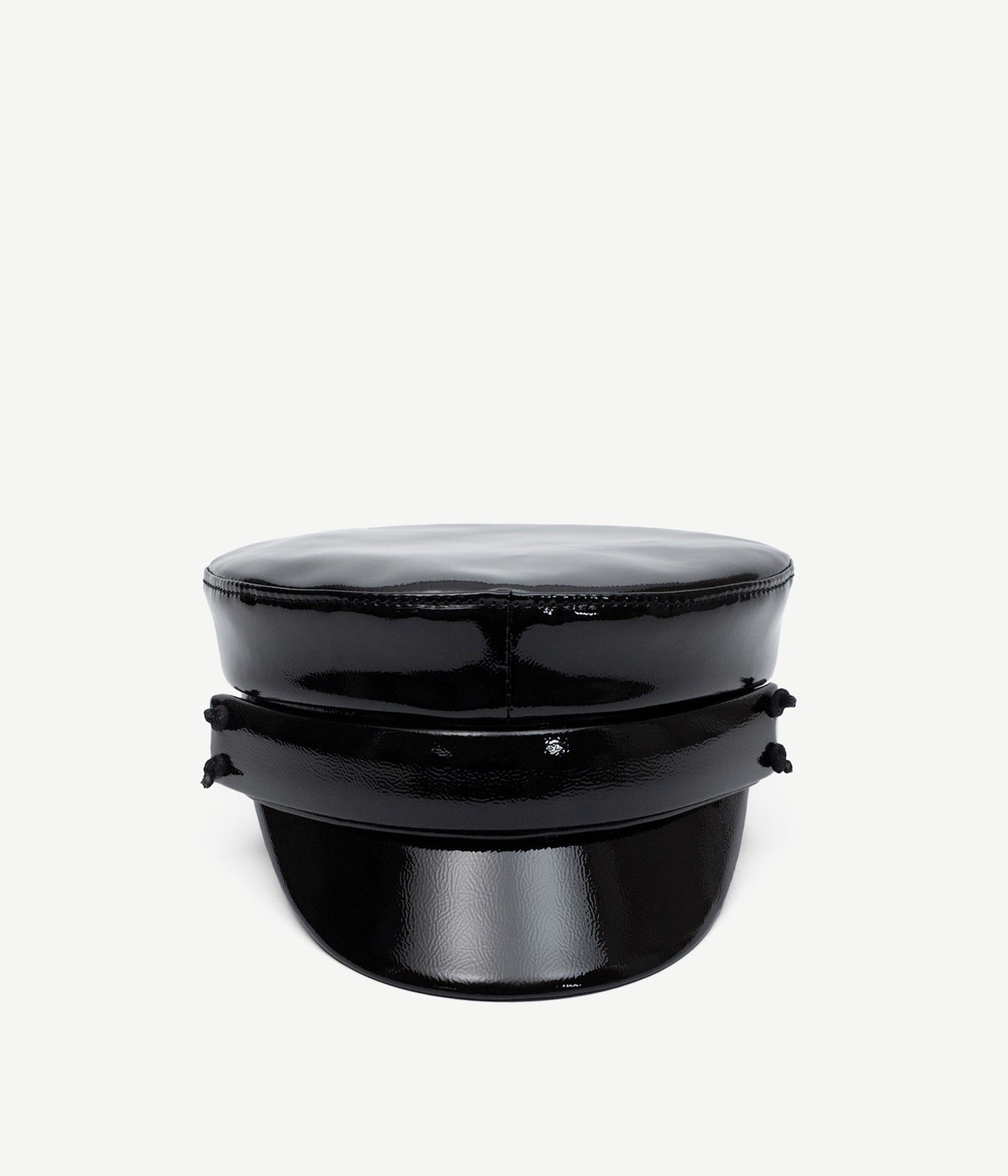 Photo, , Faux-Leather Belted Baker Boy Cap