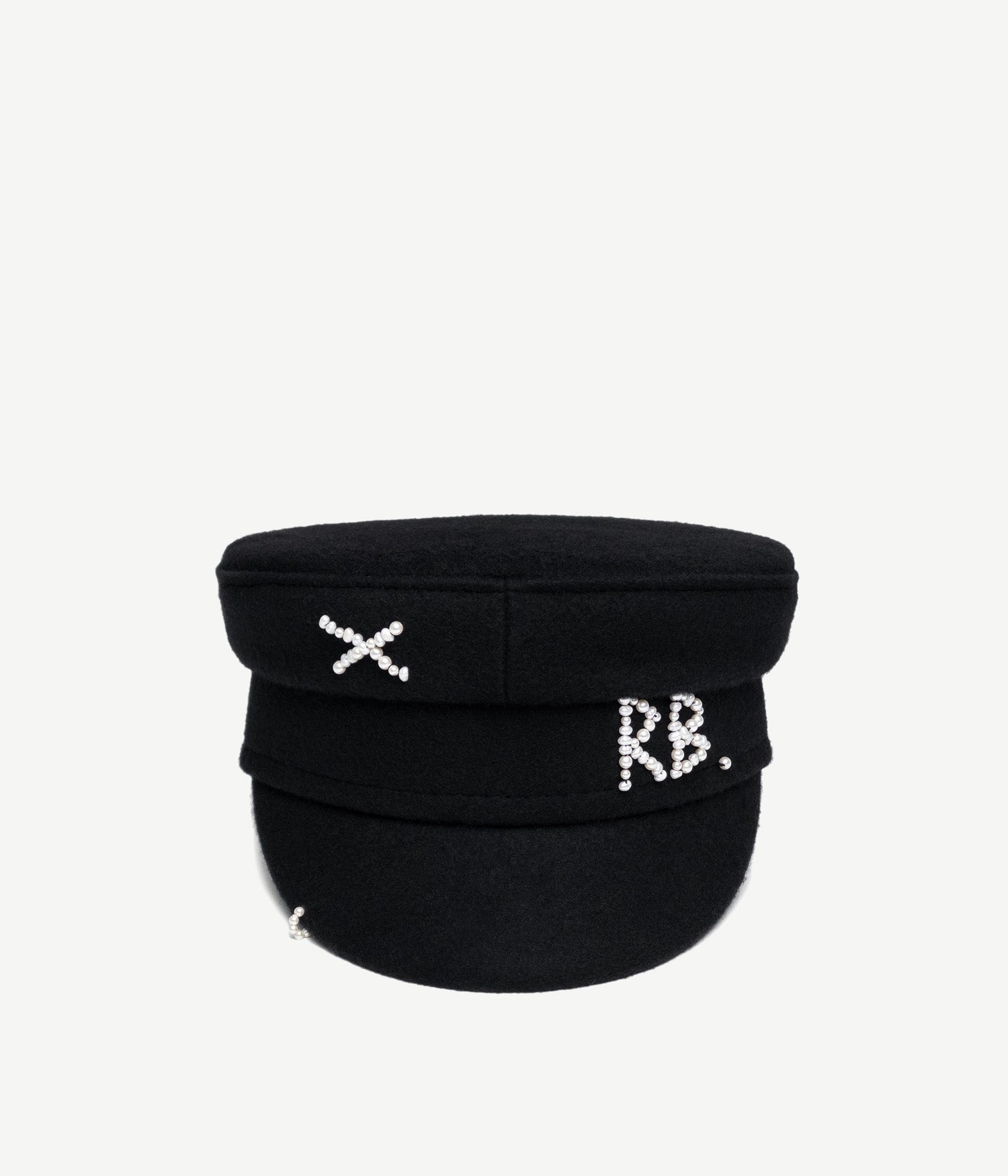 Pearls-embellished Baker Boy Cap