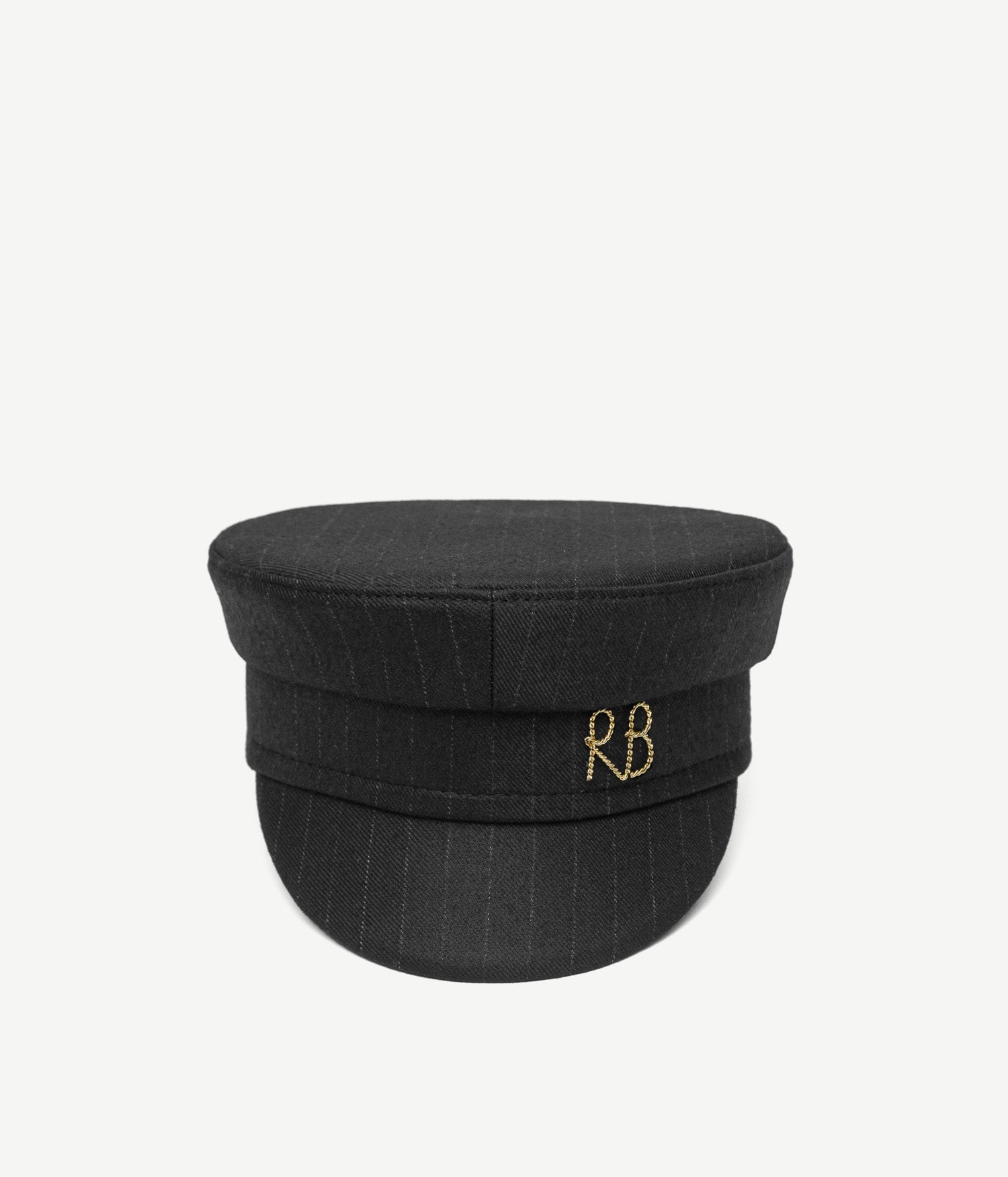 Logo-embellished Stripe-Pattern Baker Boy Cap