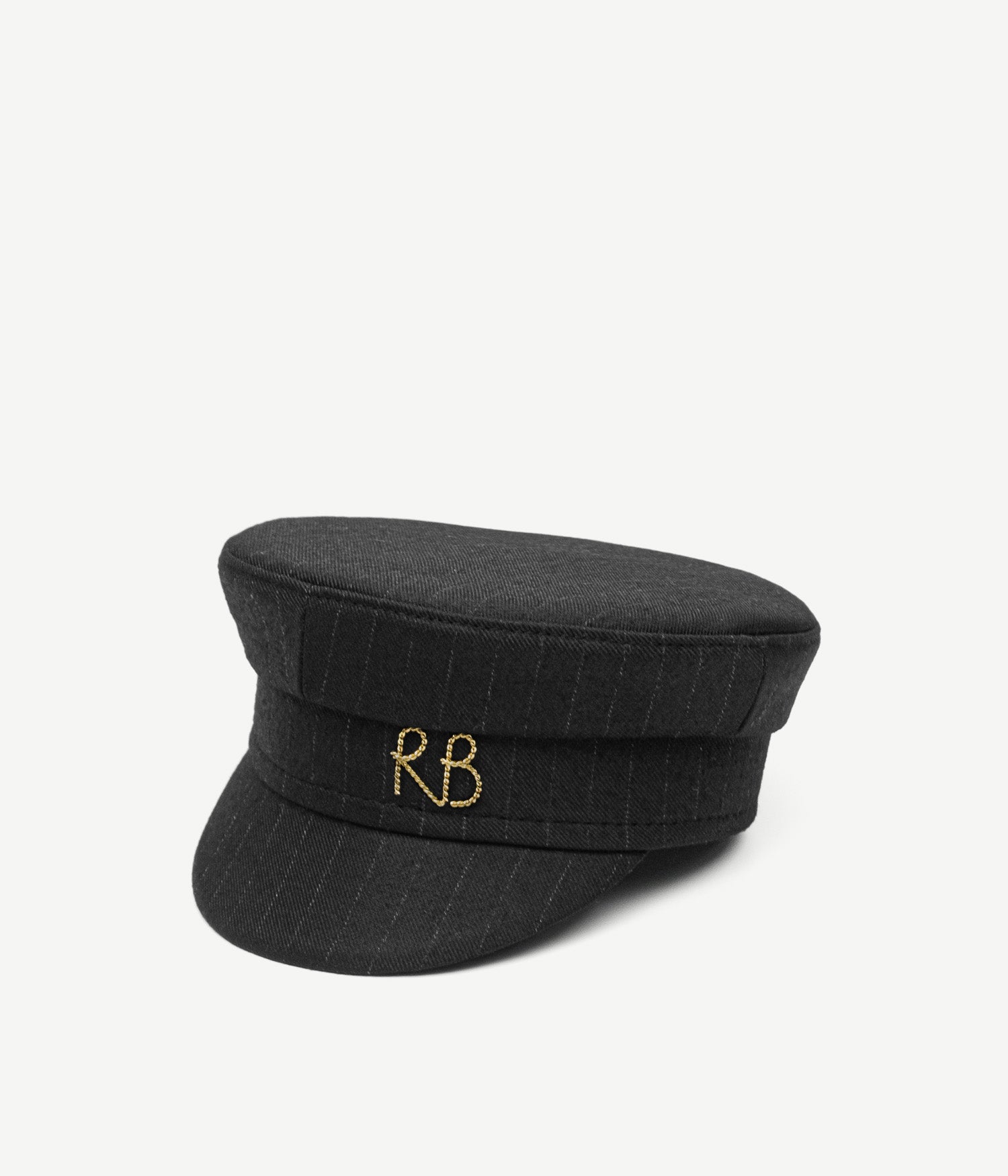 Ruslan Baginskiy Winter Sale, Logo-embellished Stripe-Pattern Baker Boy Cap
