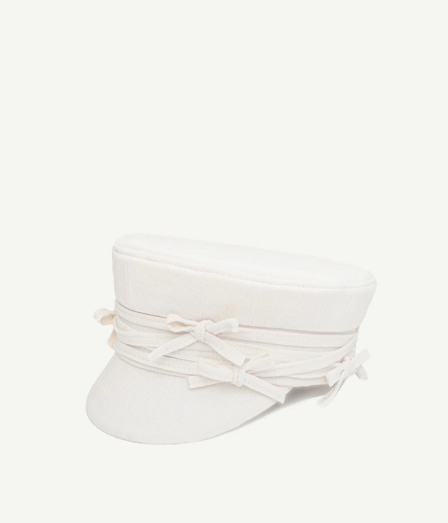 Embellished Bow Ties Baker Boy Cap
