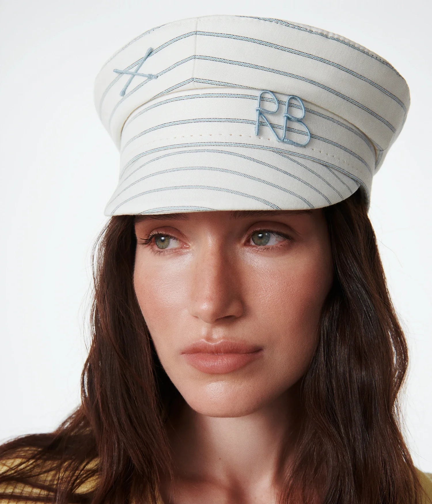Logo-embellished Stripe-Pattern Baker Boy Cap