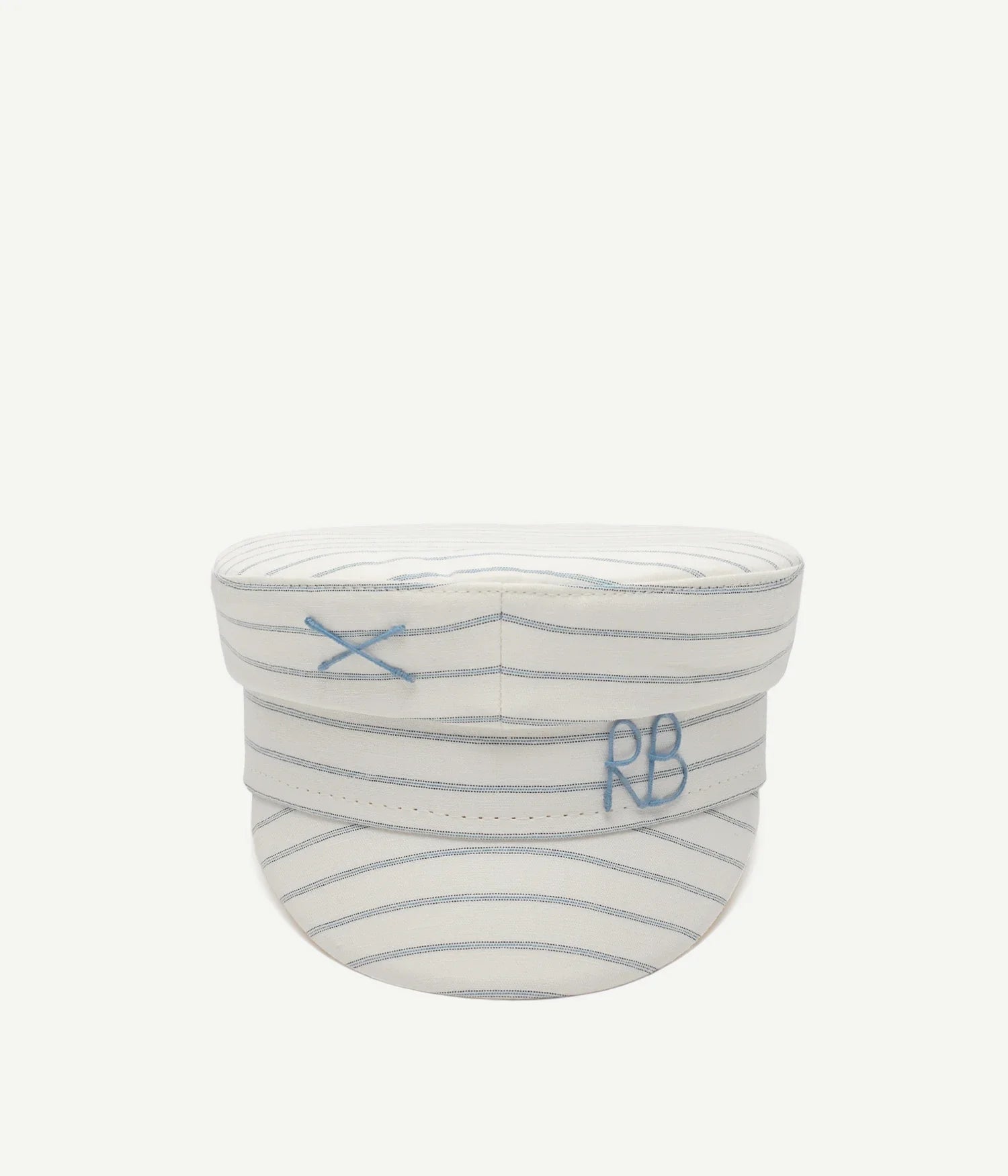 Logo-embellished Stripe-Pattern Baker Boy Cap
