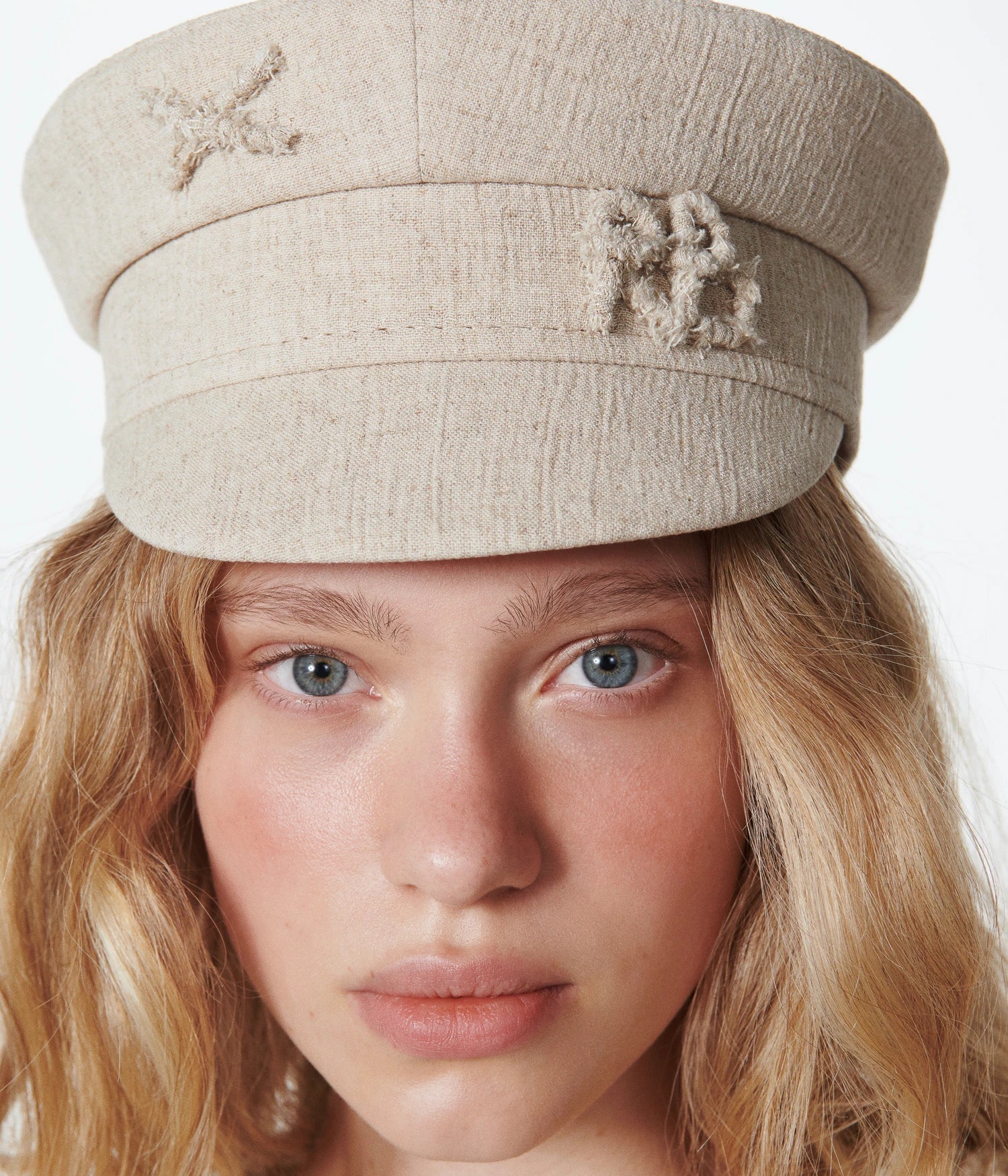 Logo-embellished Linen-blend Baker Boy Cap