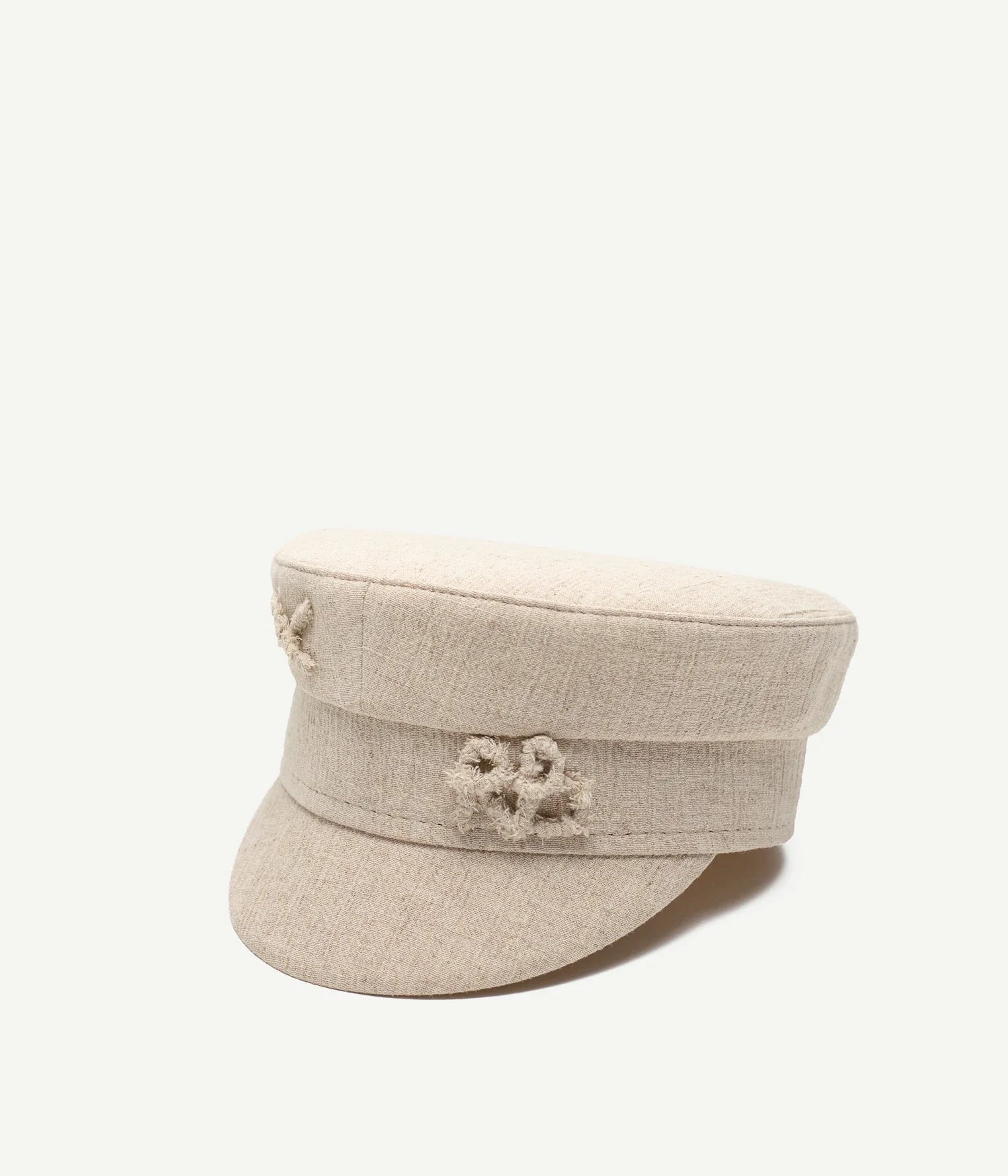 44_30, Logo-embellished Linen-blend Baker Boy Cap