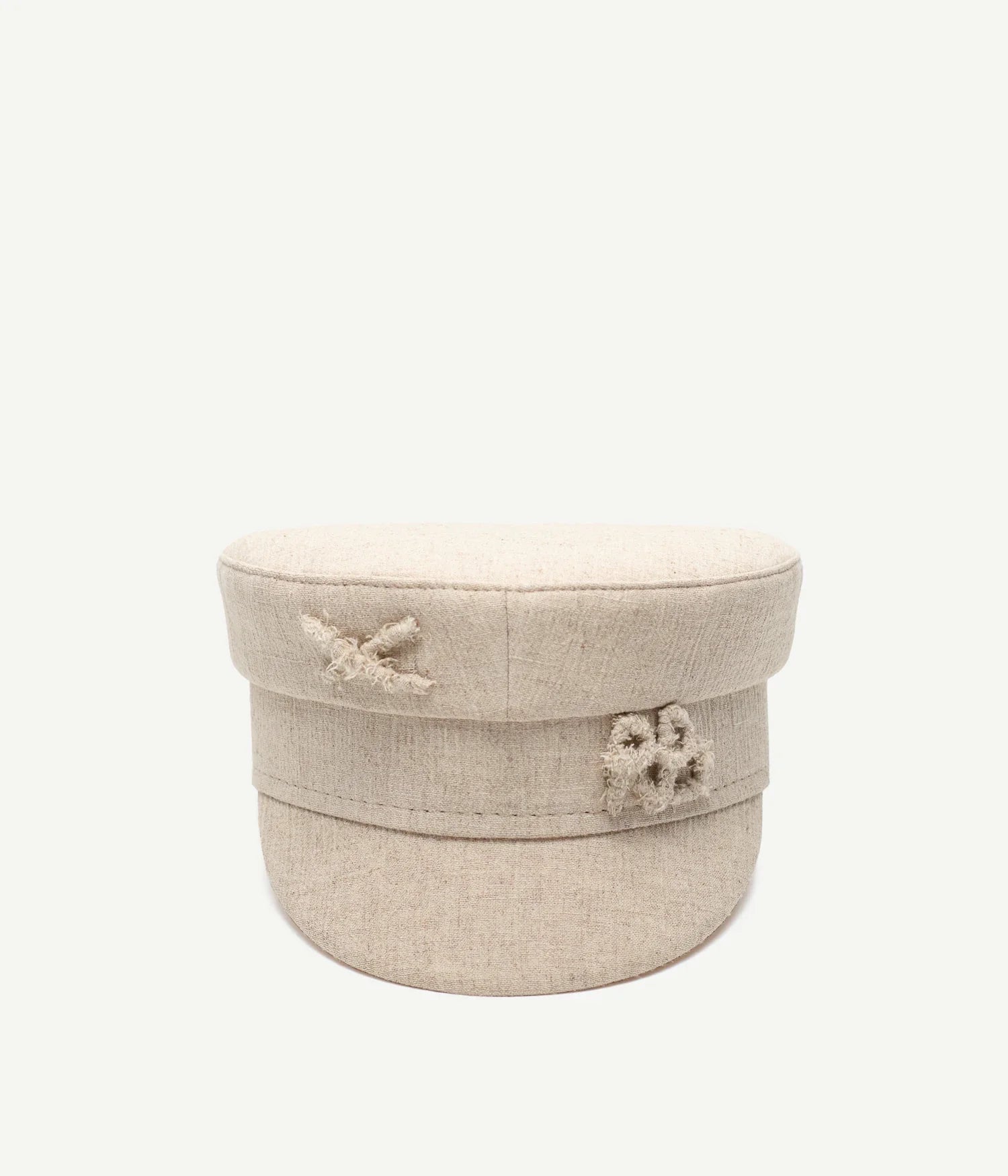 Logo-embellished Linen-blend Baker Boy Cap