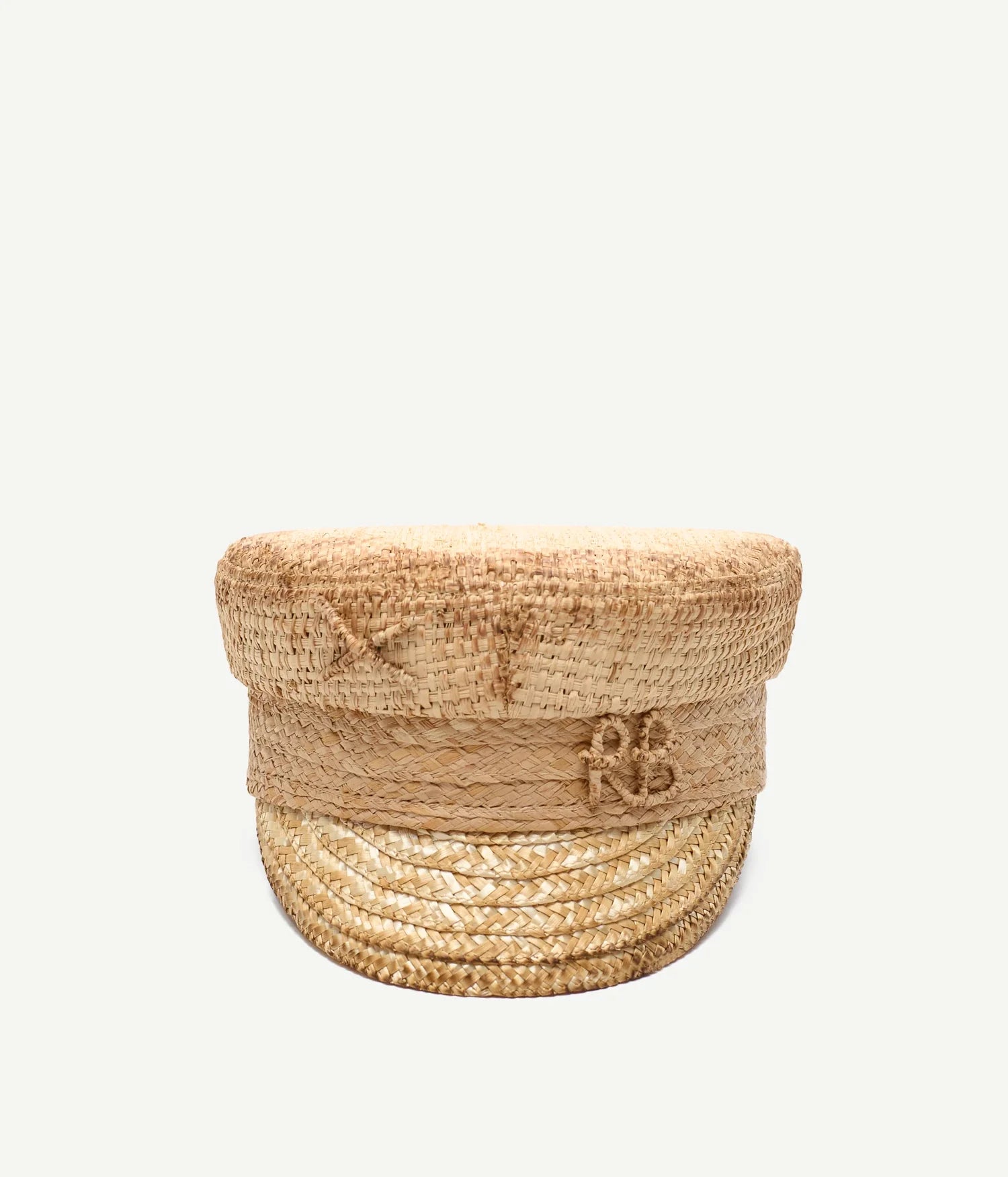44_10, Wheat Spikes Embellished "Sunburnt" Baker Boy Cap