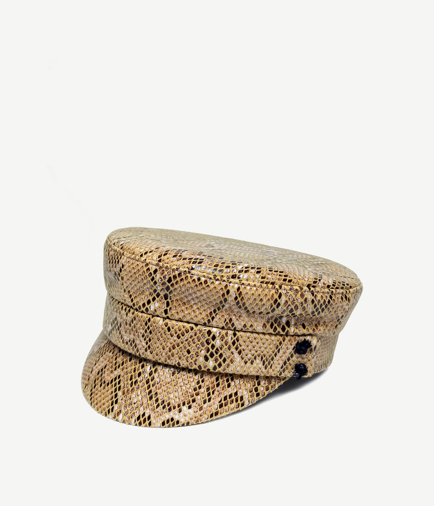 Snake-print Baker Boy Cap