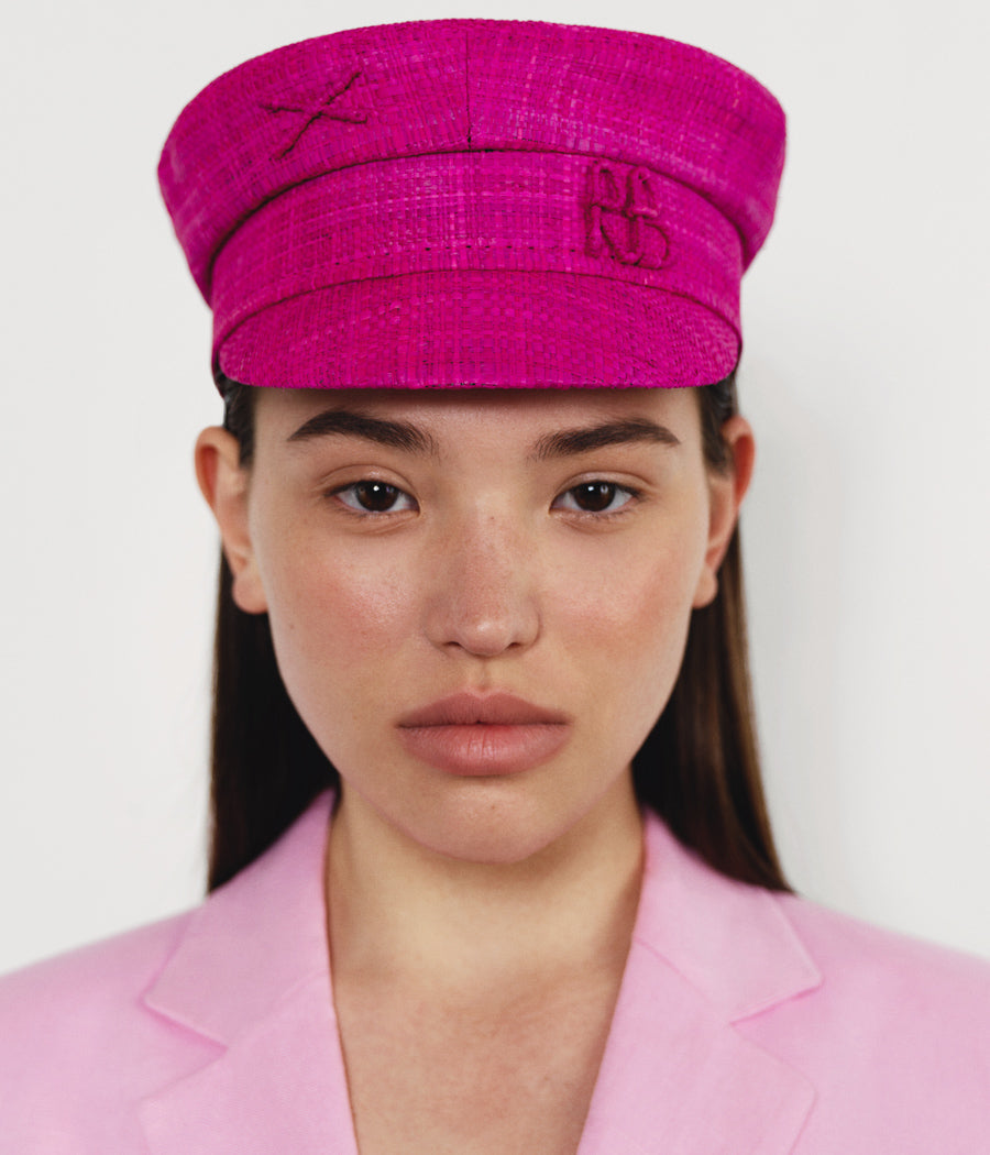 Black Friday Archive by RB, Monogram-embellished Baker Boy Cap KPC038-STR-SRB-XXS Ruslan Baginskiy