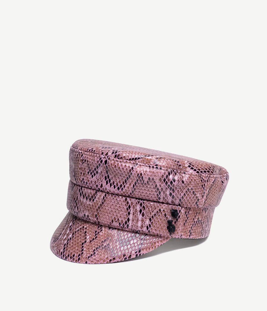 Black Friday Archive by RB, ruslan baginskiy Snake-print Baker Boy Cap FW23-24 KPC039-P-BLT-SNK-XXS