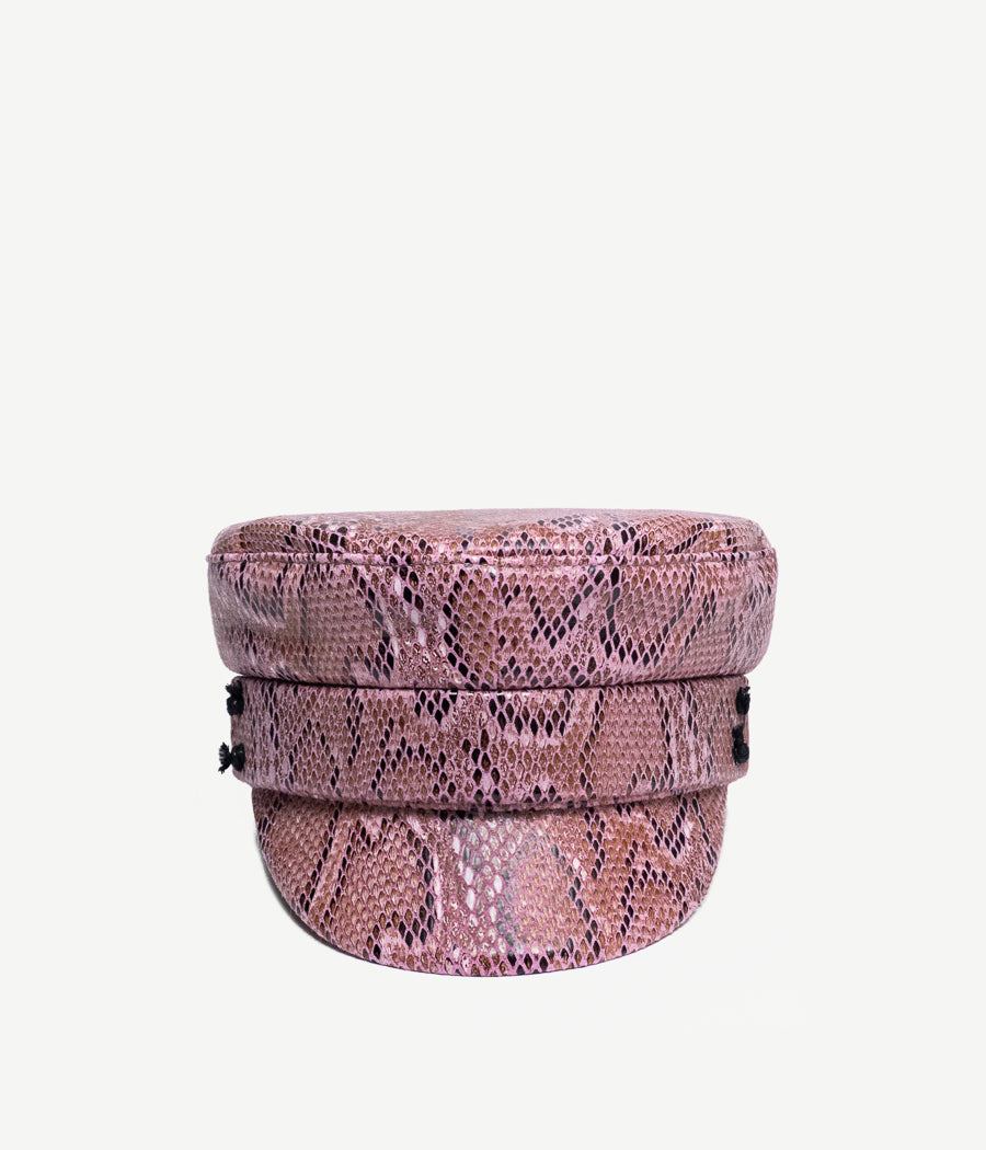 Black Friday Archive by RB, ruslan baginskiy Snake-print Baker Boy Cap FW23-24 KPC039-P-BLT-SNK-XXS