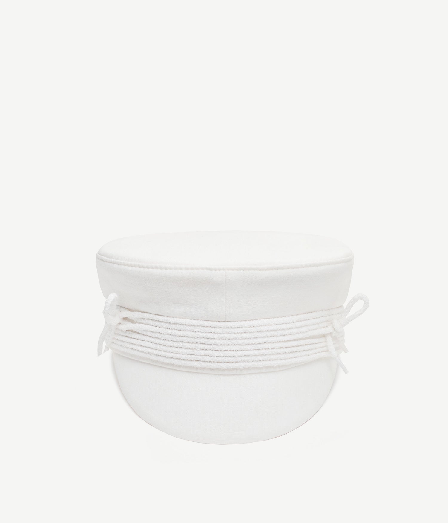 44_30, Lace-tied Linen Baker Boy Cap