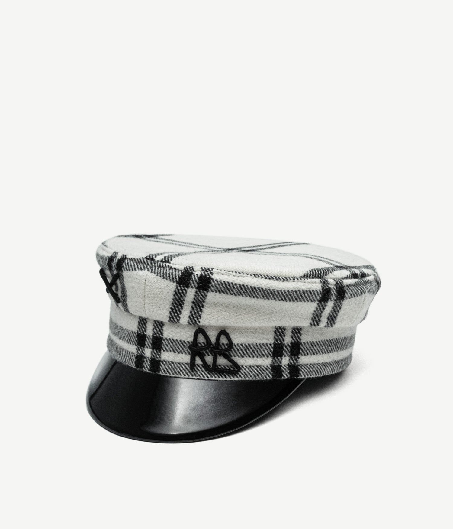 Logo-embellished Checked Baker Boy Cap