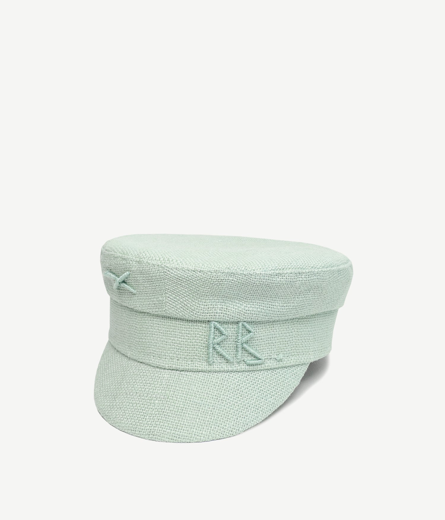 Black Friday Archive by RB, Monogram-embellished Jute Baker Boy Cap