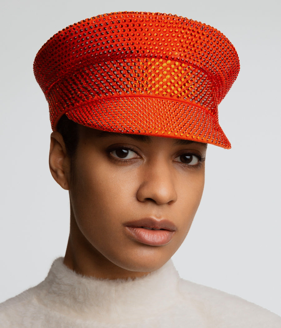 Photo, Baker Boy Cap, Crystal-embellished Baker Boy Cap