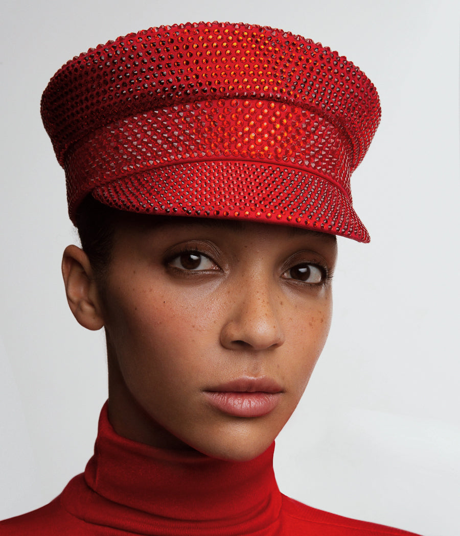 Photo, Baker Boy Cap, Crystal-embellished Baker Boy Cap