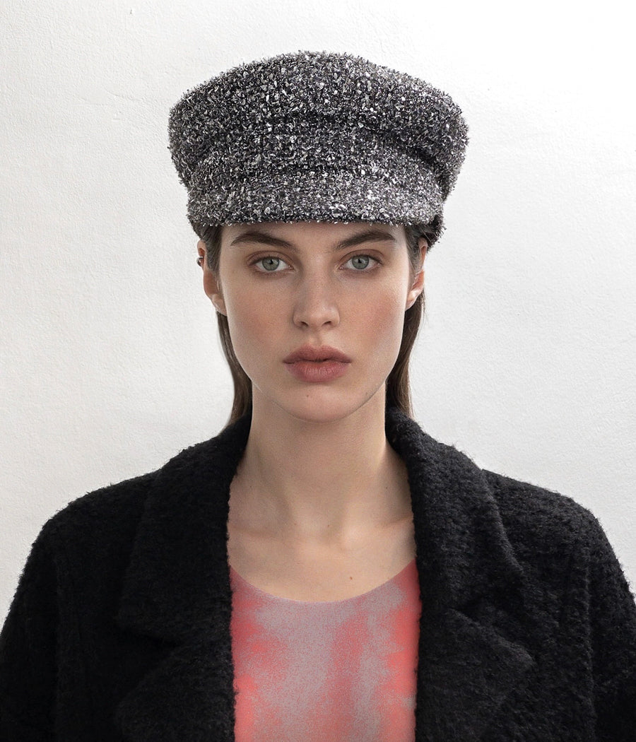 Black Friday Archive by RB, ruslan baginskiy Tweed Baker Boy Cap FW23-24 KPC110-P-TWD-XXS