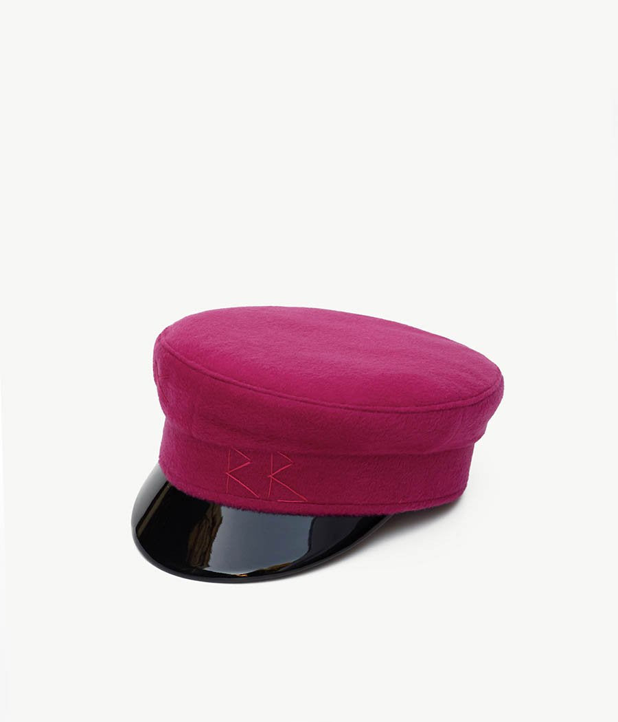 Pink Wool Baker Boy Cap (4669818077232)