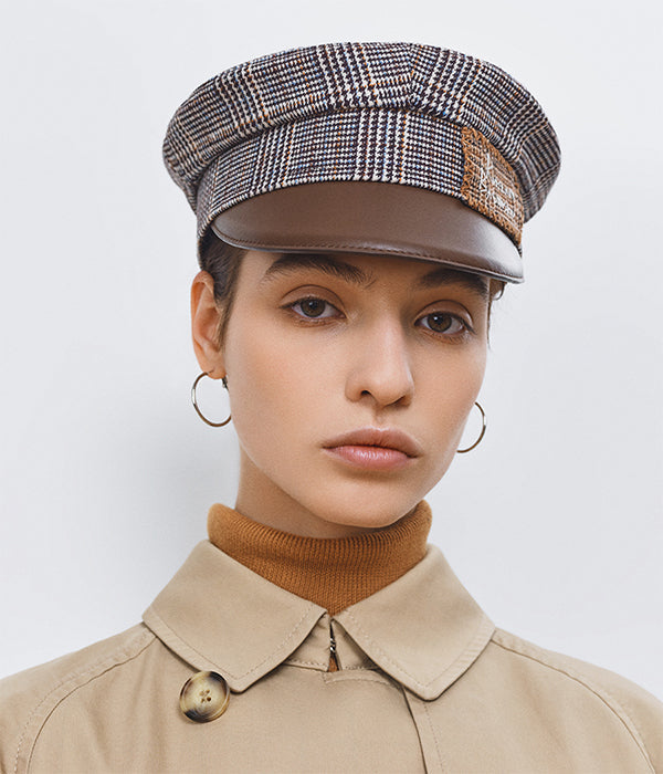 Black Friday Archive by RB, Monongram-embroidered Baker Boy Cap (4669818110000)