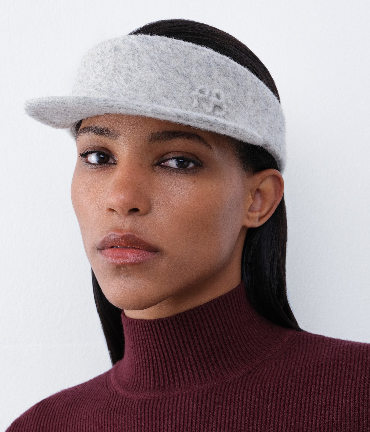 Monogram-embellished Wool-blend Visor