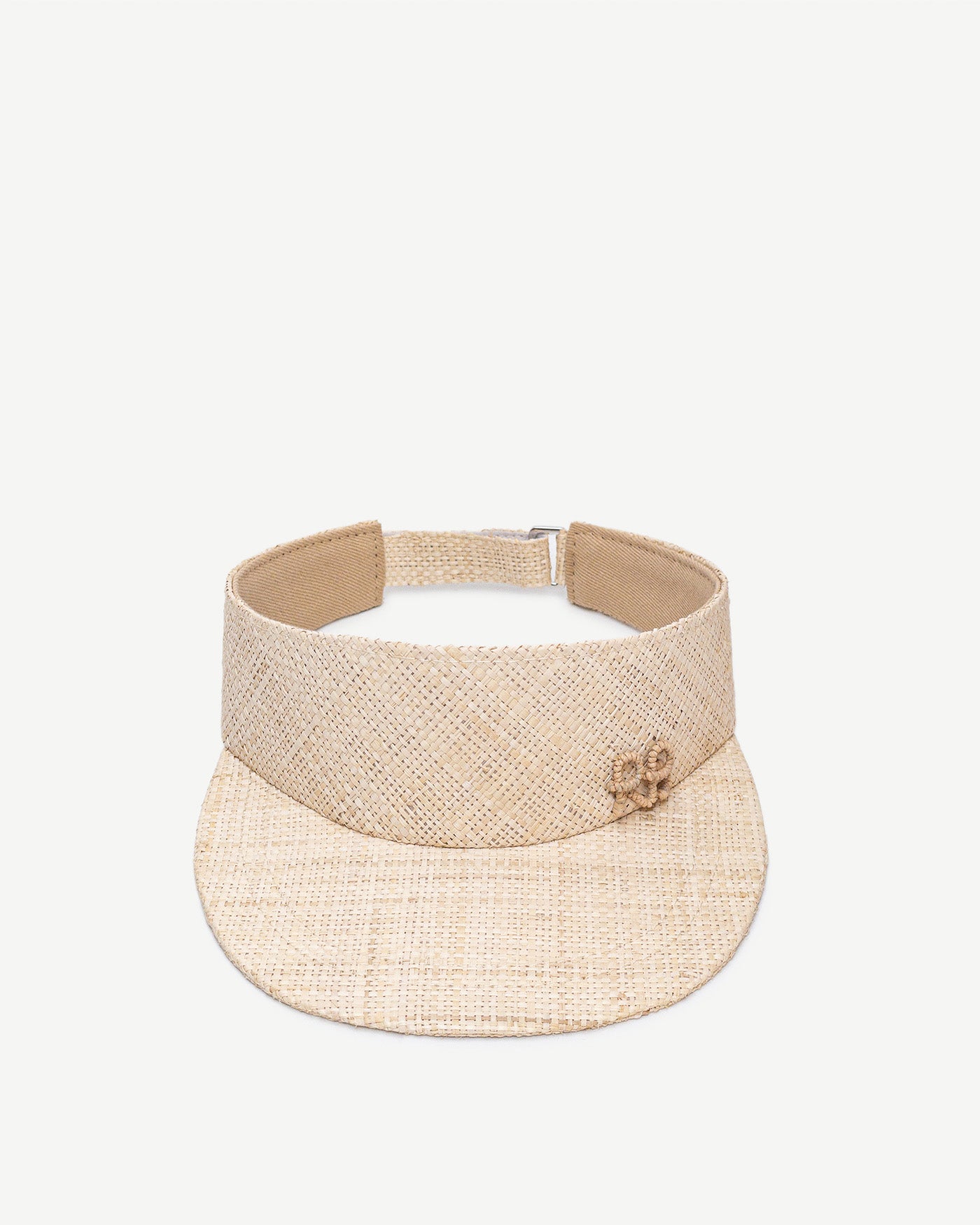 Monogram-embellished Straw Visor