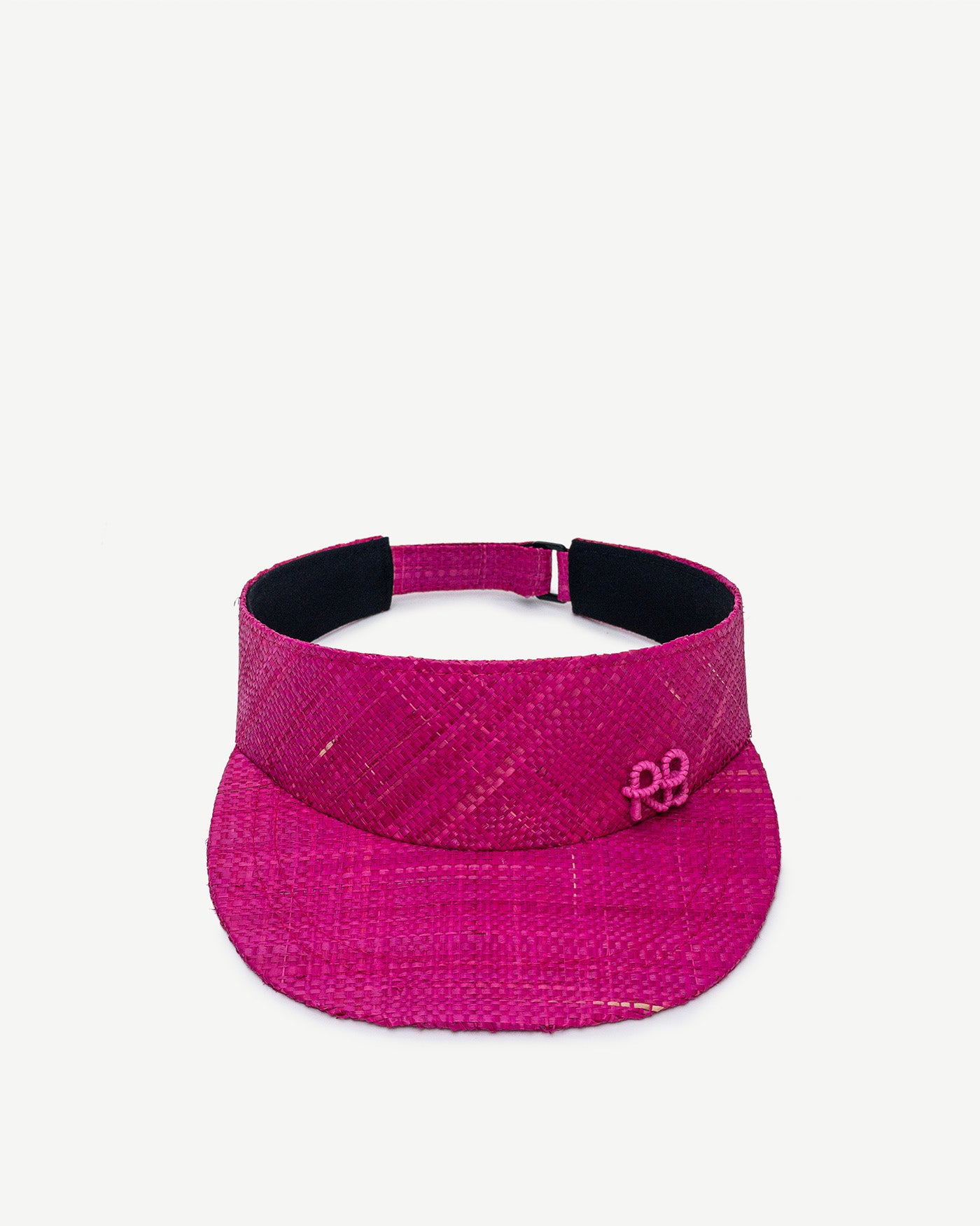 Visor / Scarf Visor, Monogram-embellished Straw Visor