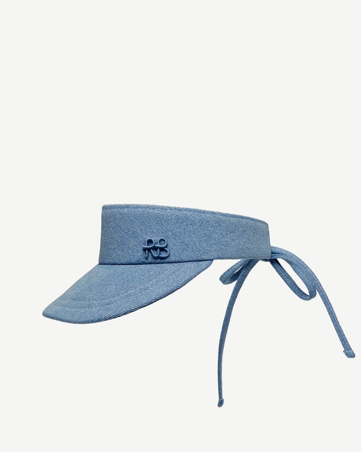 Visor / Scarf Visor, Denim Bow Tie Visor