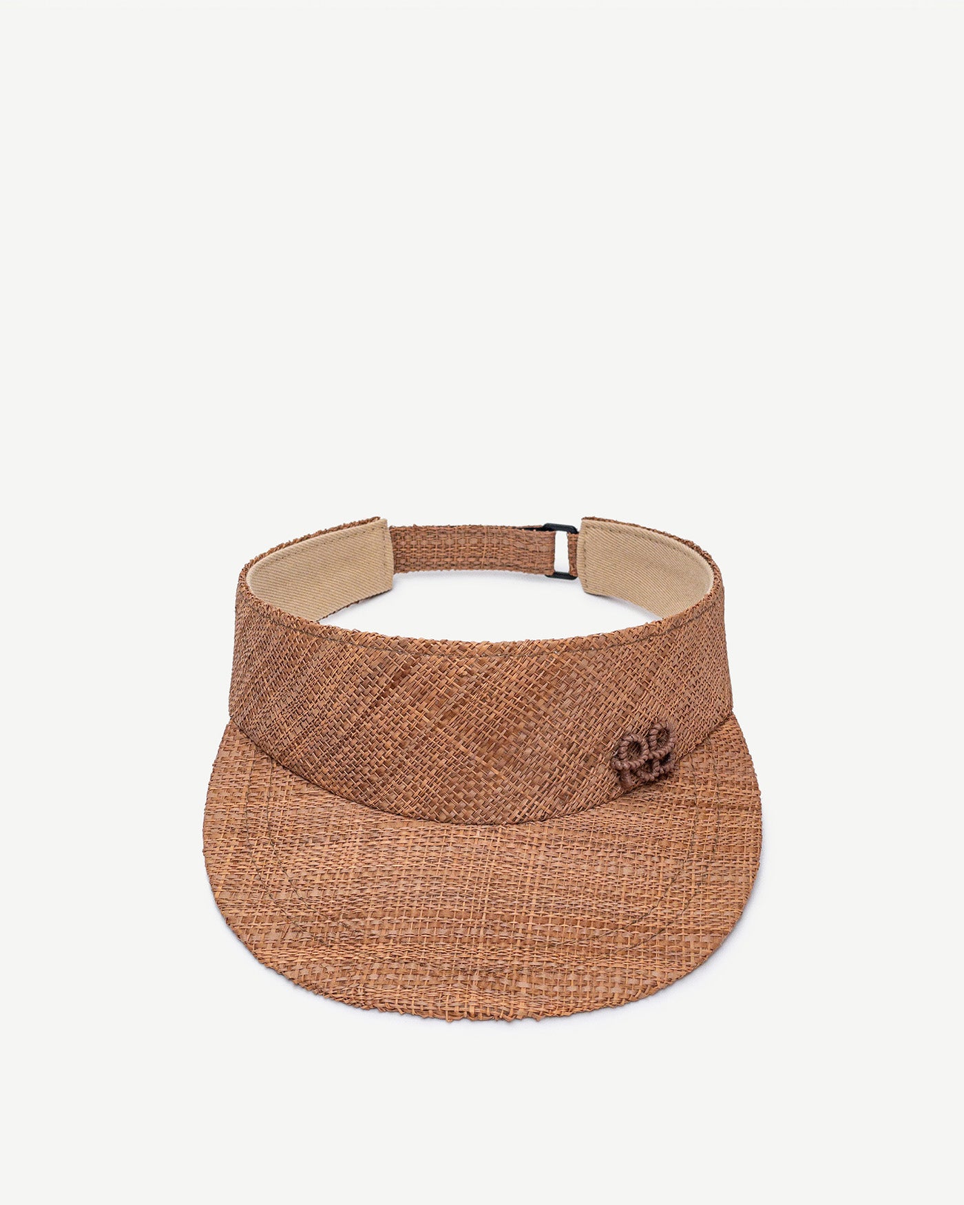 Photo, Hats, Monogram-embellished Straw Visor