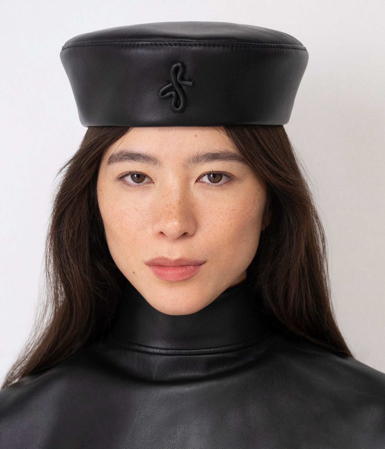 Photo, , Leather Pillbox Hat