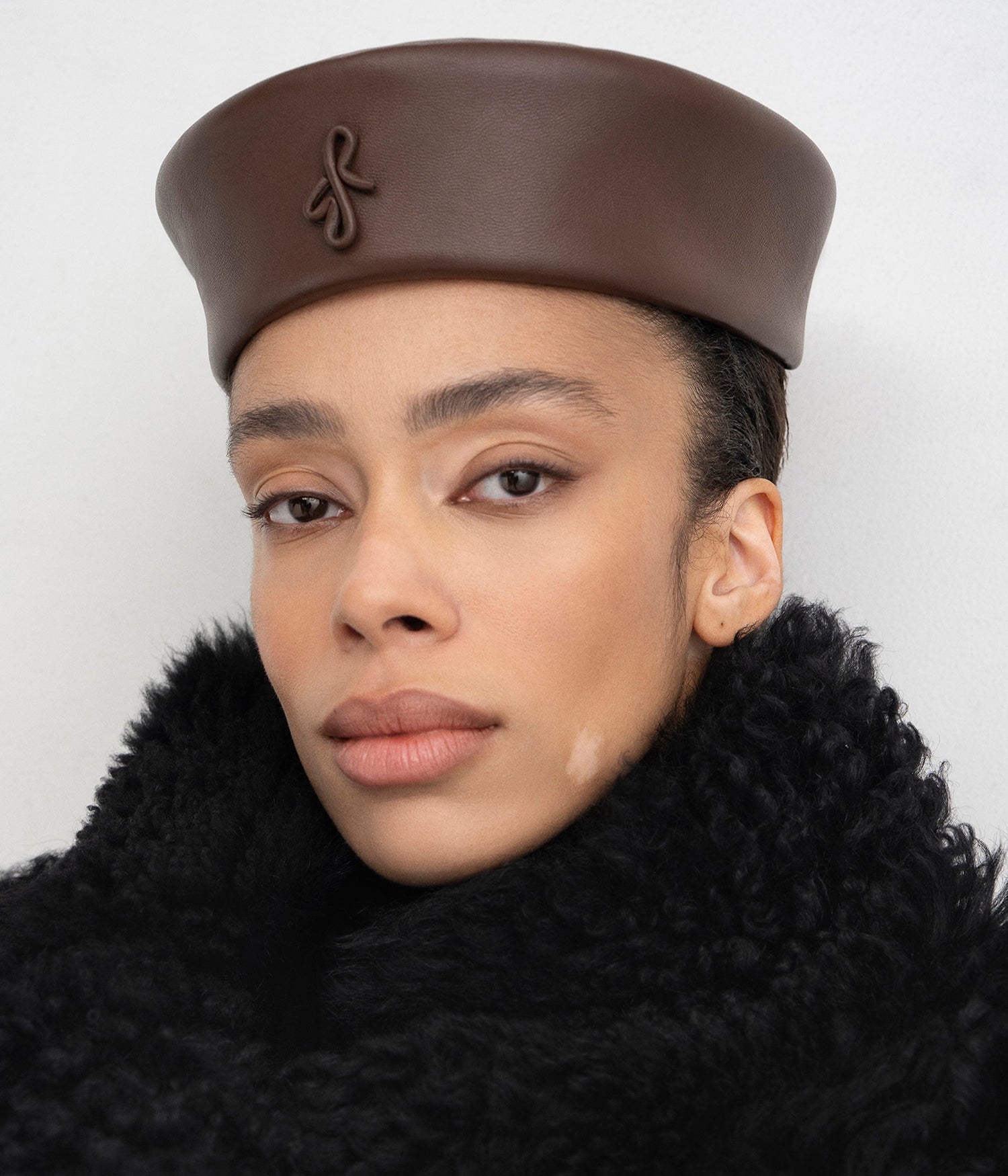 Photo, , Leather Pillbox Hat