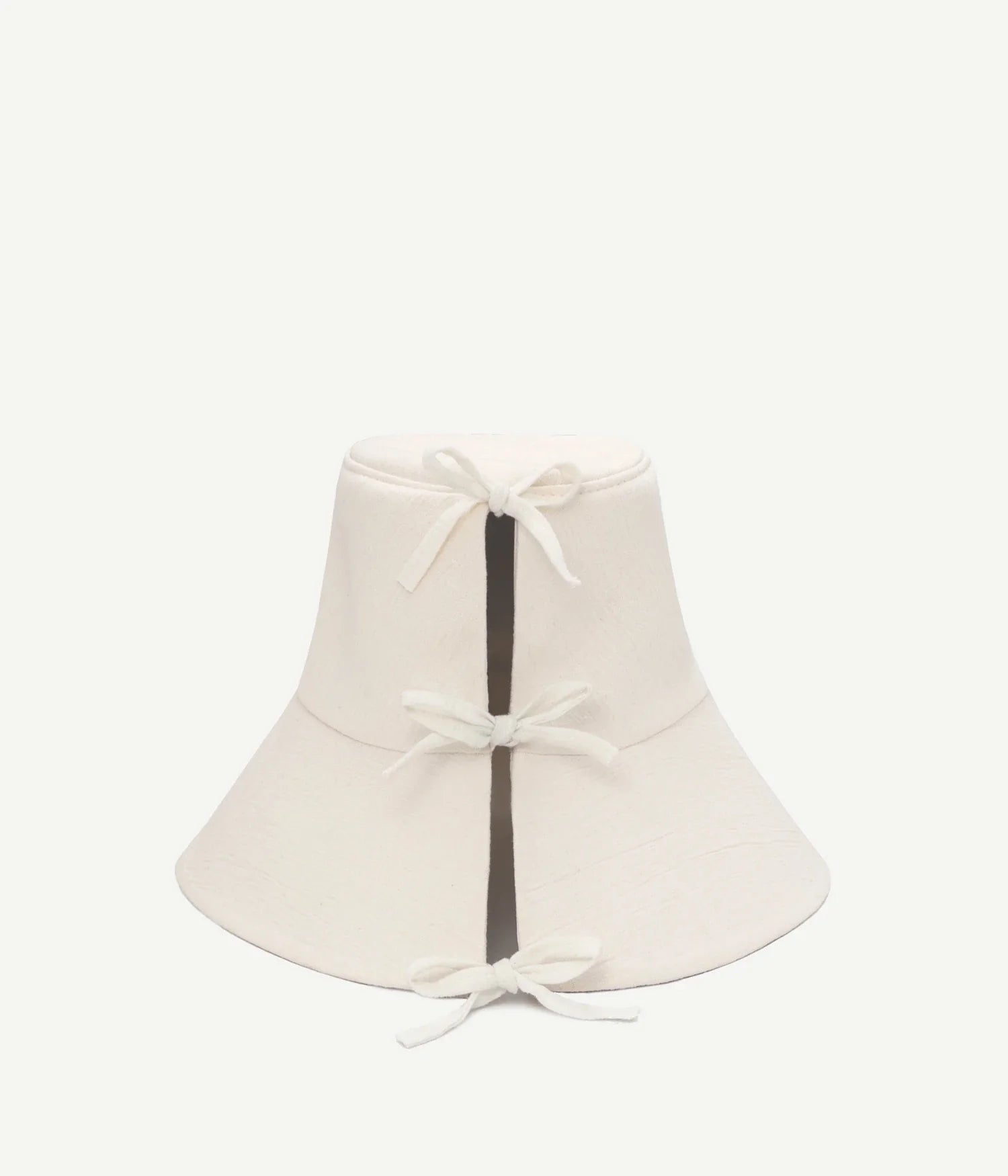 44_10, Embellished Bow Ties Linen-blend Hat