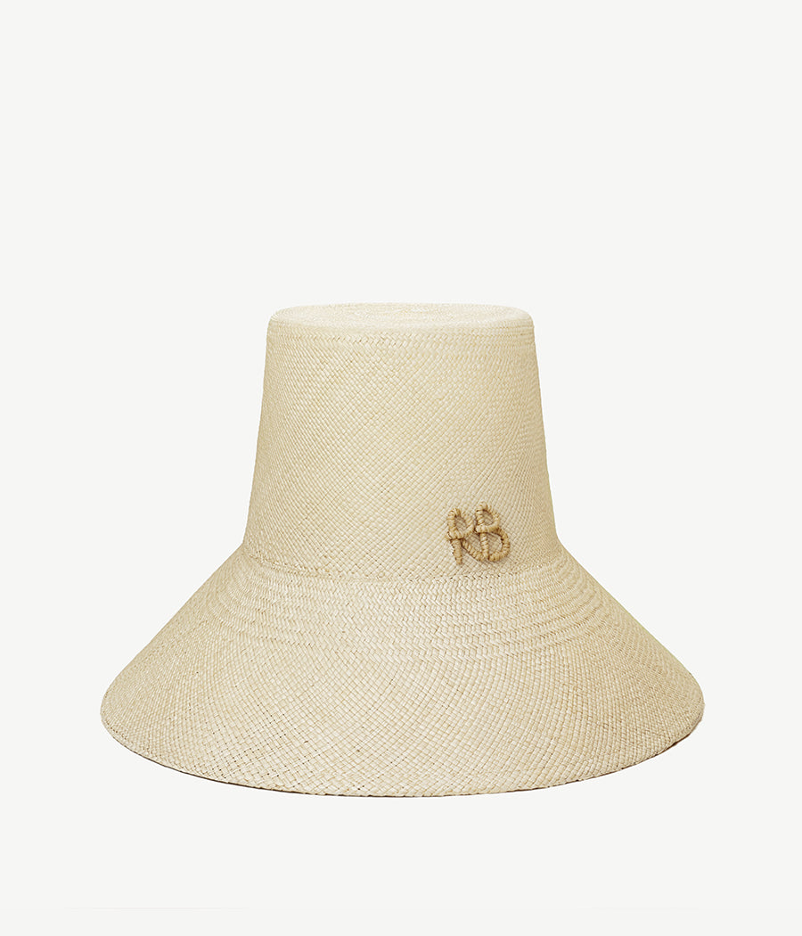 Bucket Hat, Monogram-embellished Wide Brim Hat PNM035-STR-SRB-XS Ruslan Baginskiy