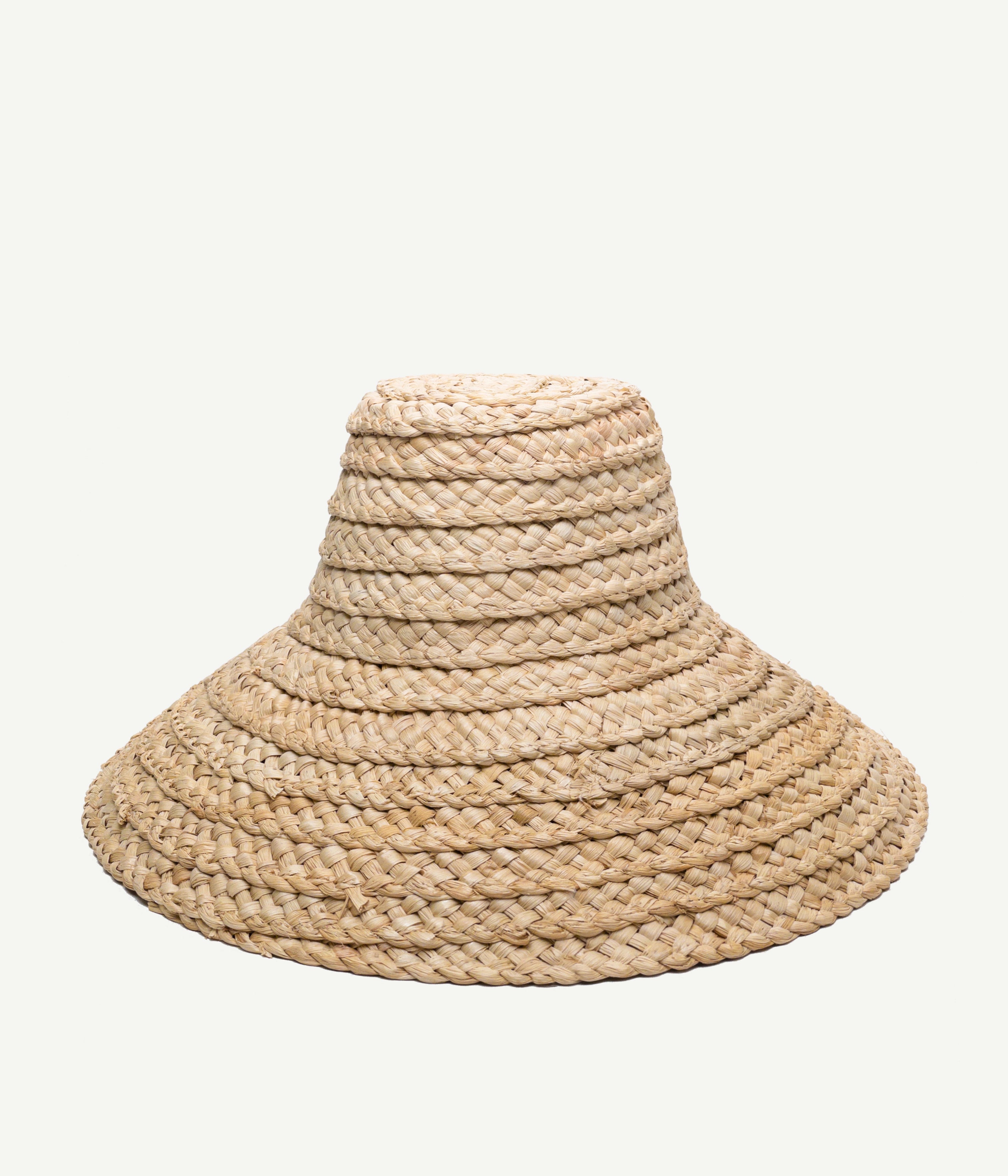 Logo Embellished Wide-Brimmed Straw Hat