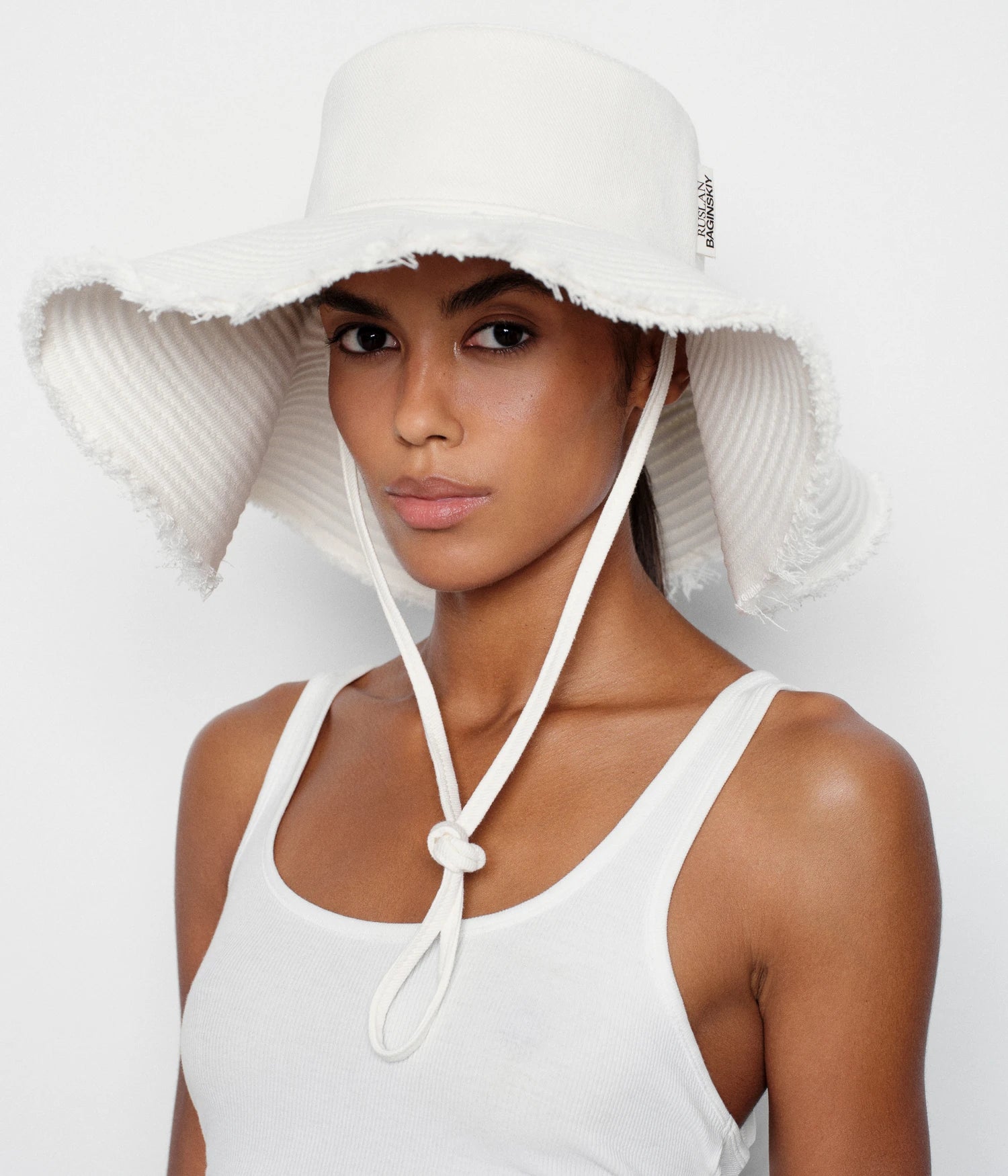 44_40, Logo-patch Cotton Oversized Hat