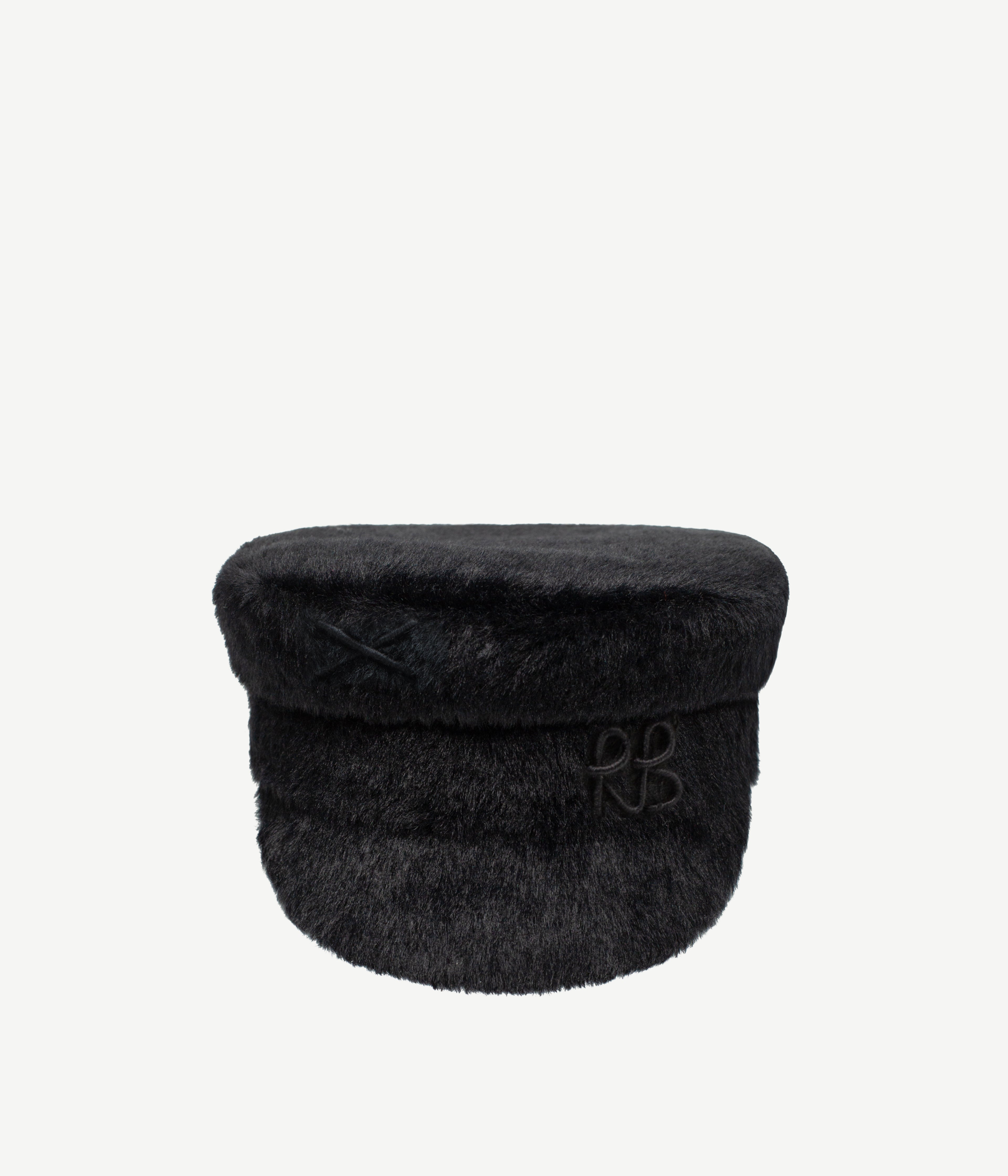 Faux-Fur Baker Boy Cap