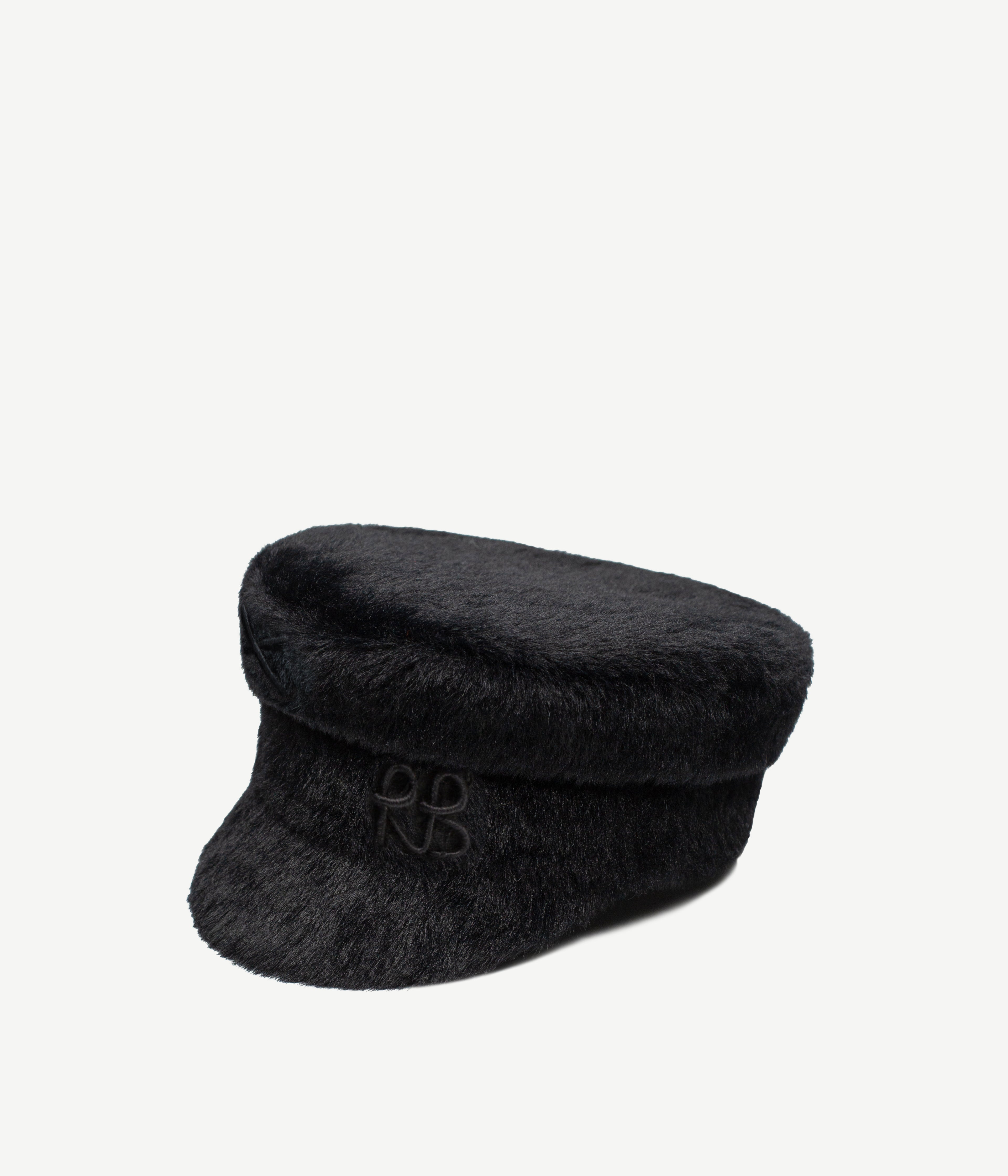 Faux-Fur Baker Boy Cap