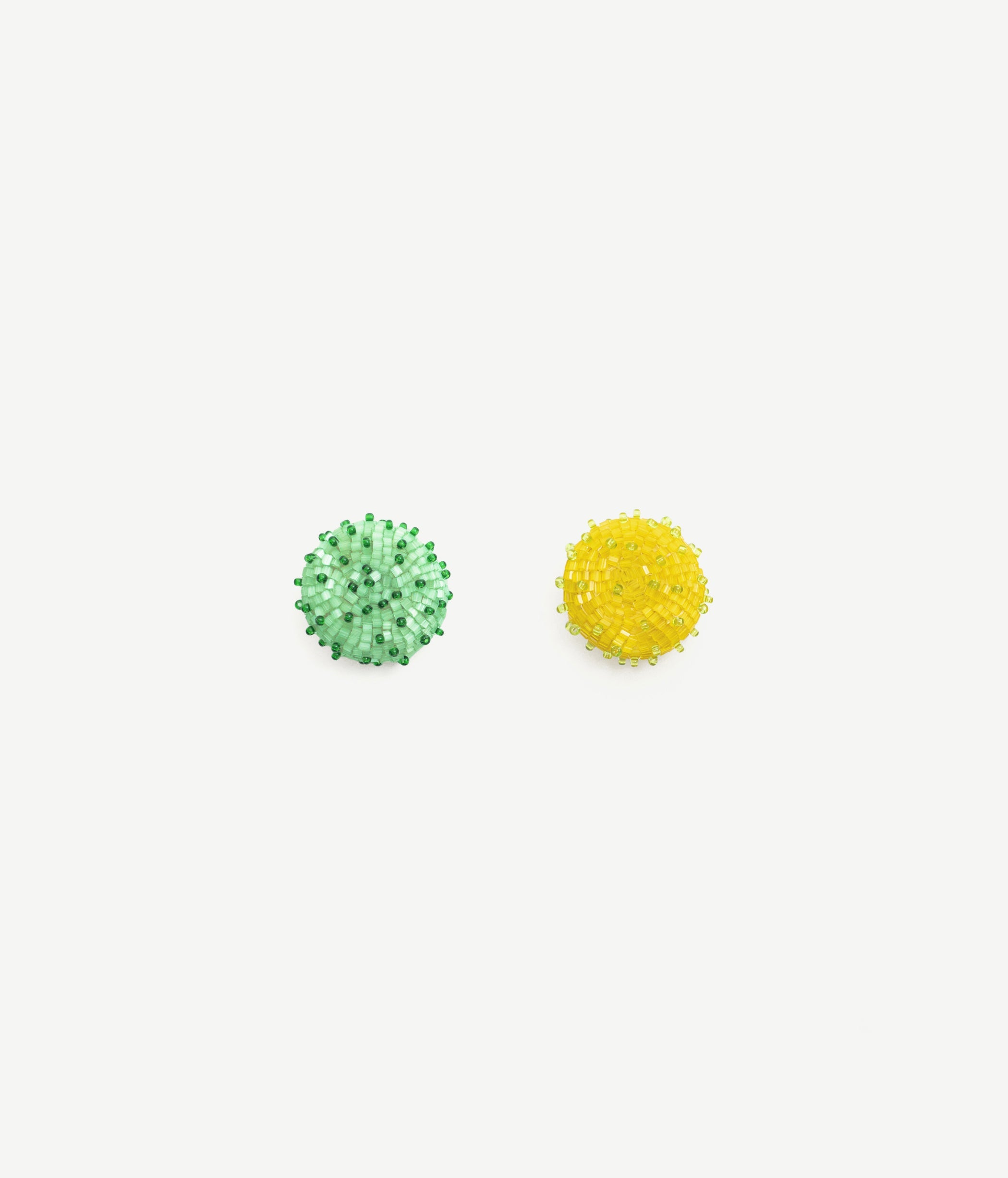 Ruslan Baginskiy Jewelry collection, SKARBY Yellow and Mint Beaded Earrings