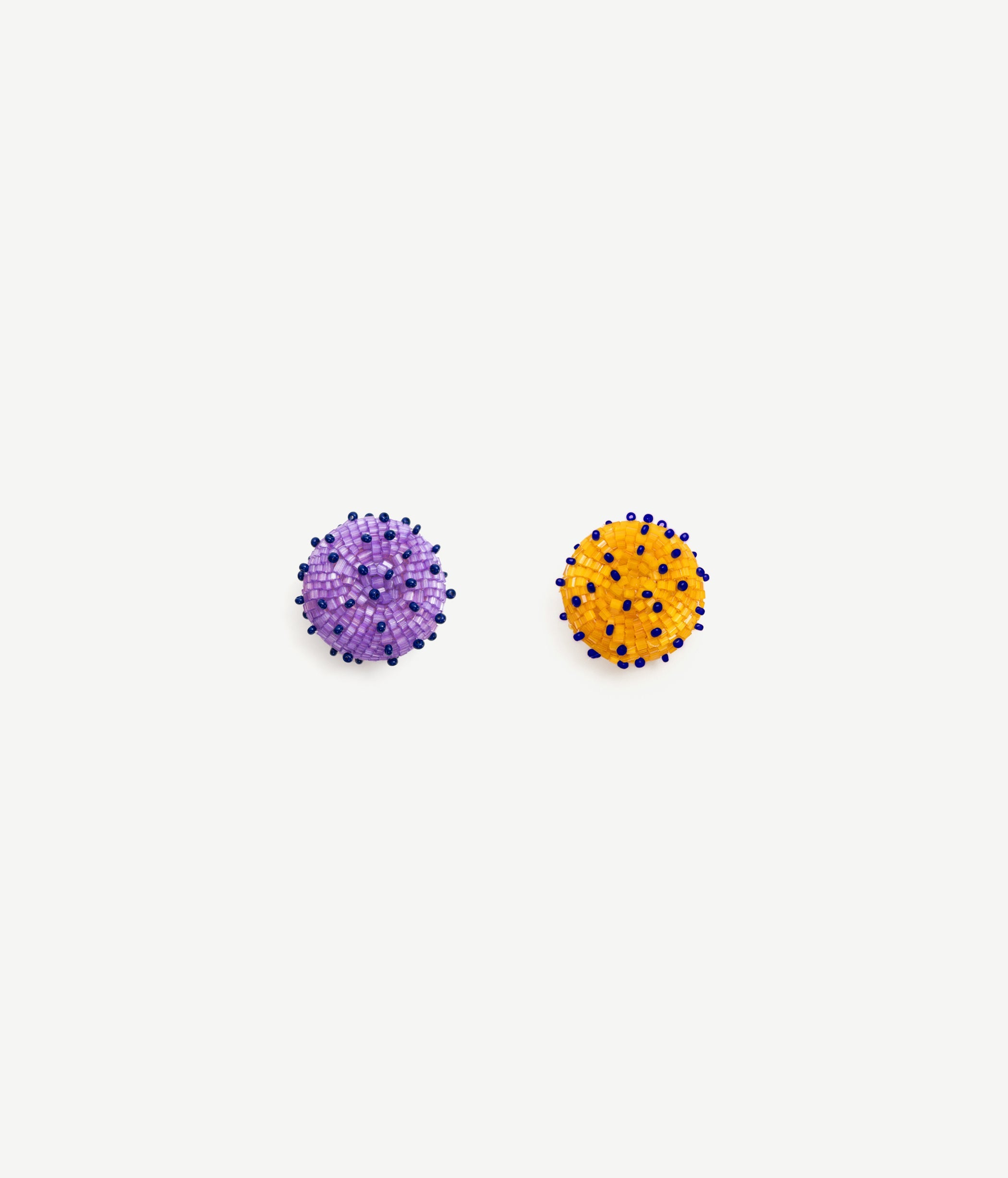 Ruslan Baginskiy Jewelry collection, SKARBY Purple and Orange Beaded Earrings