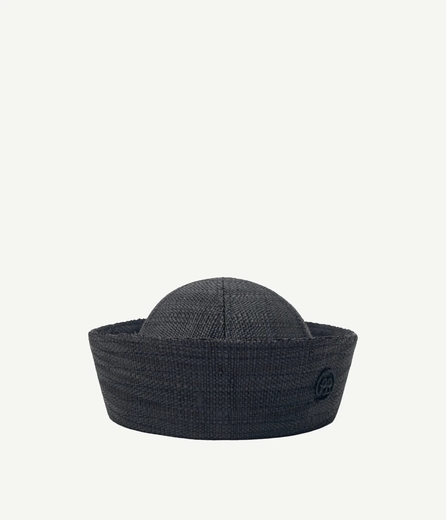 Beret / Sailor Hat, Monogram-embellished Straw Sailor Hat