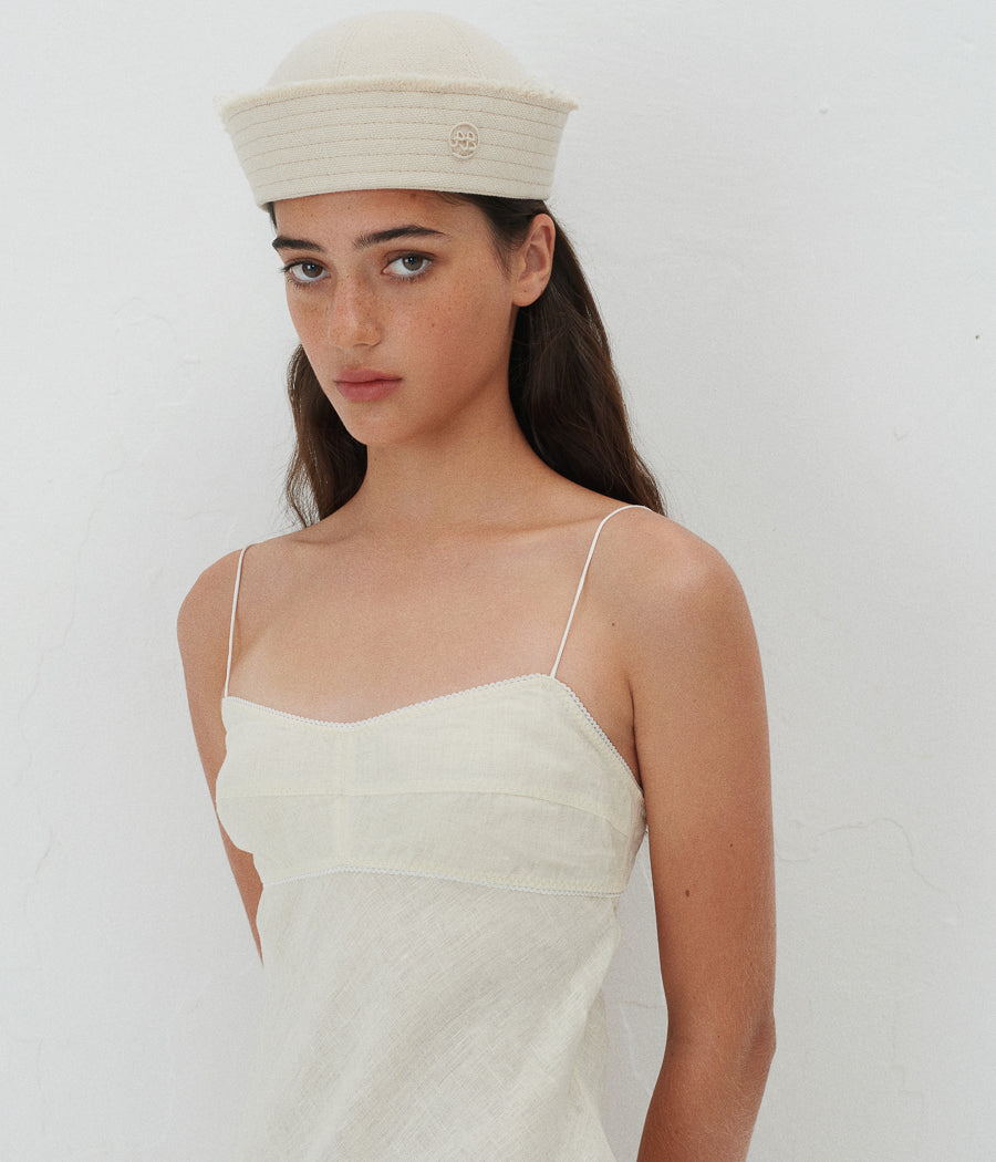 Beret / Sailor Hat, Monogram-embellished Sailor Hat SAH035-C-RWRB-BHR-XXS Ruslan Baginskiy