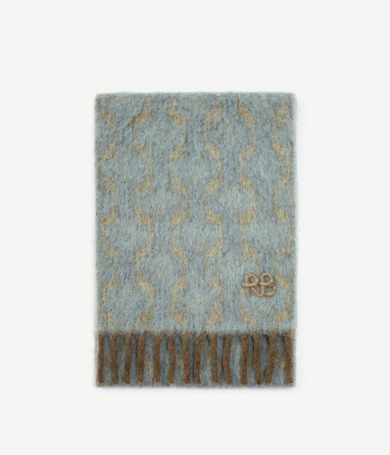 Photo, , RB-Logo fringed alpaca-blend scarf Max