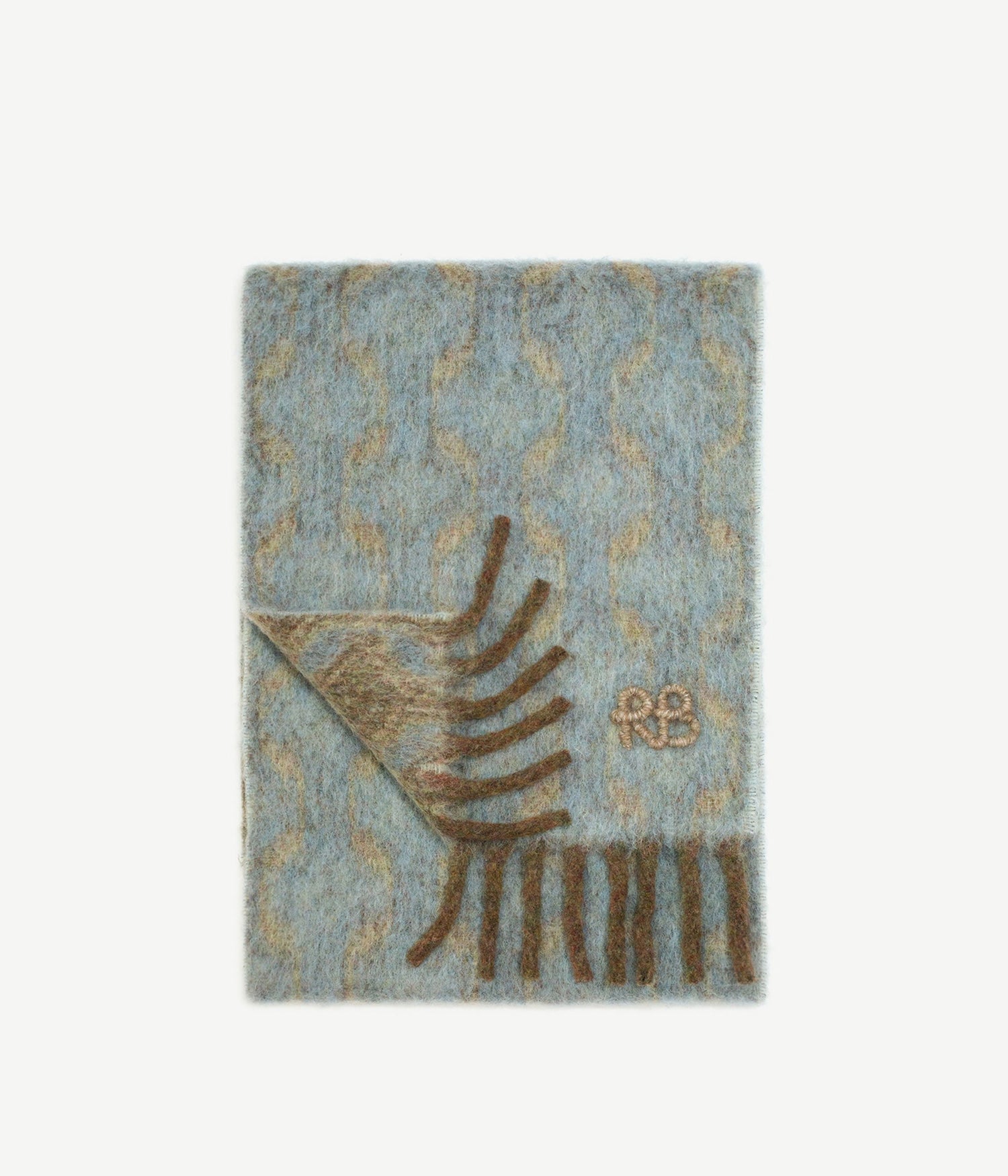 Photo, , RB-Logo fringed alpaca-blend scarf Max