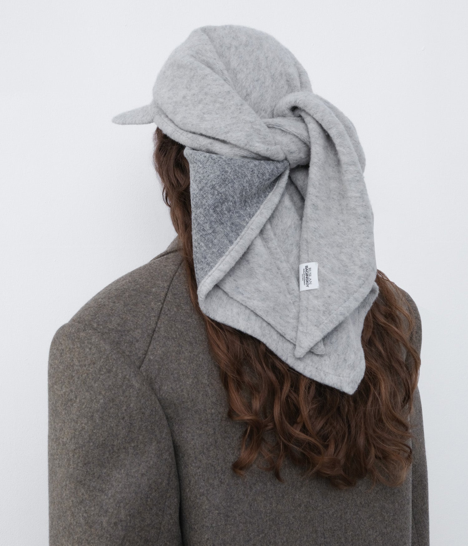 Logo-patch Wool-Blend Scarf Visor