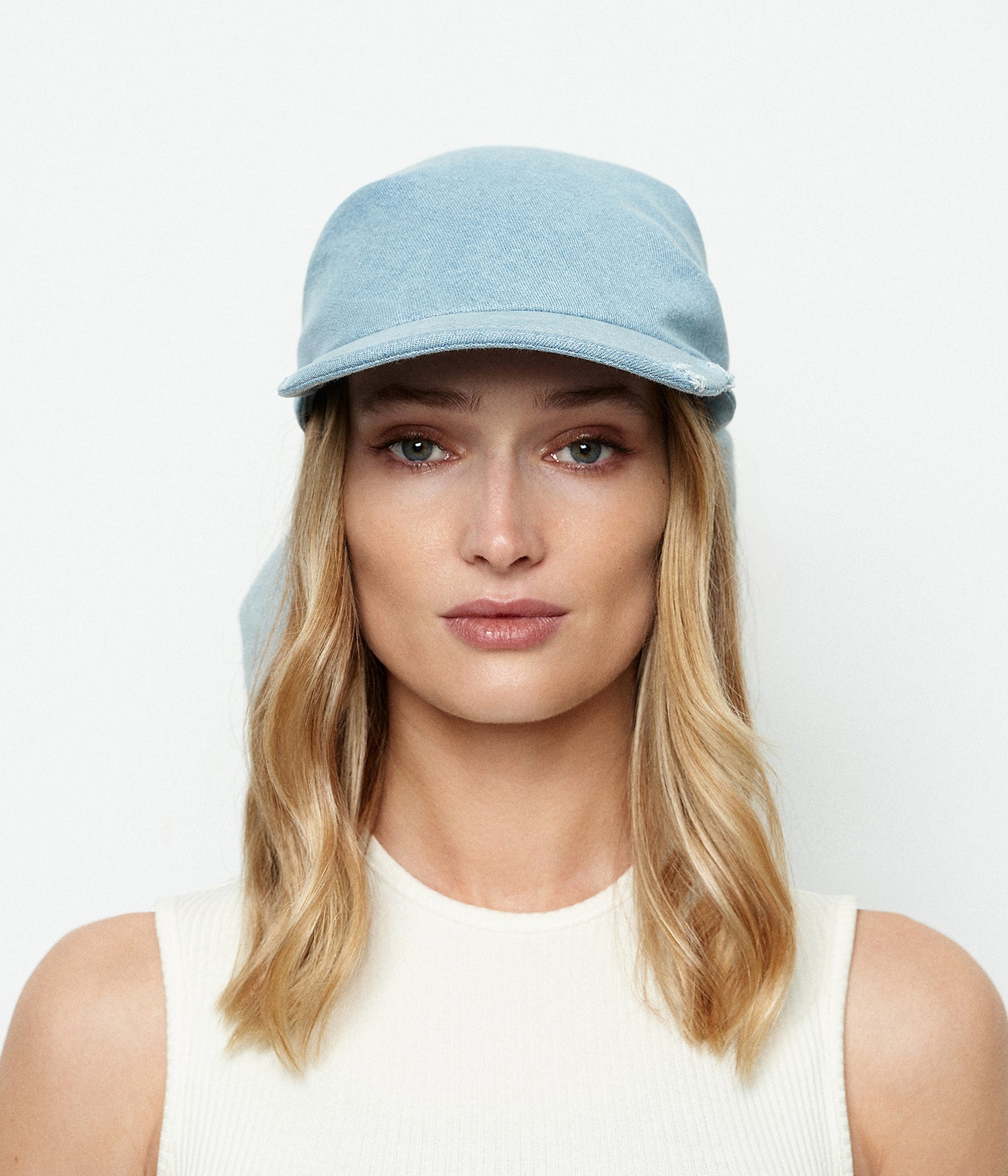 Visor / Scarf Visor, Denim Scarf Visor