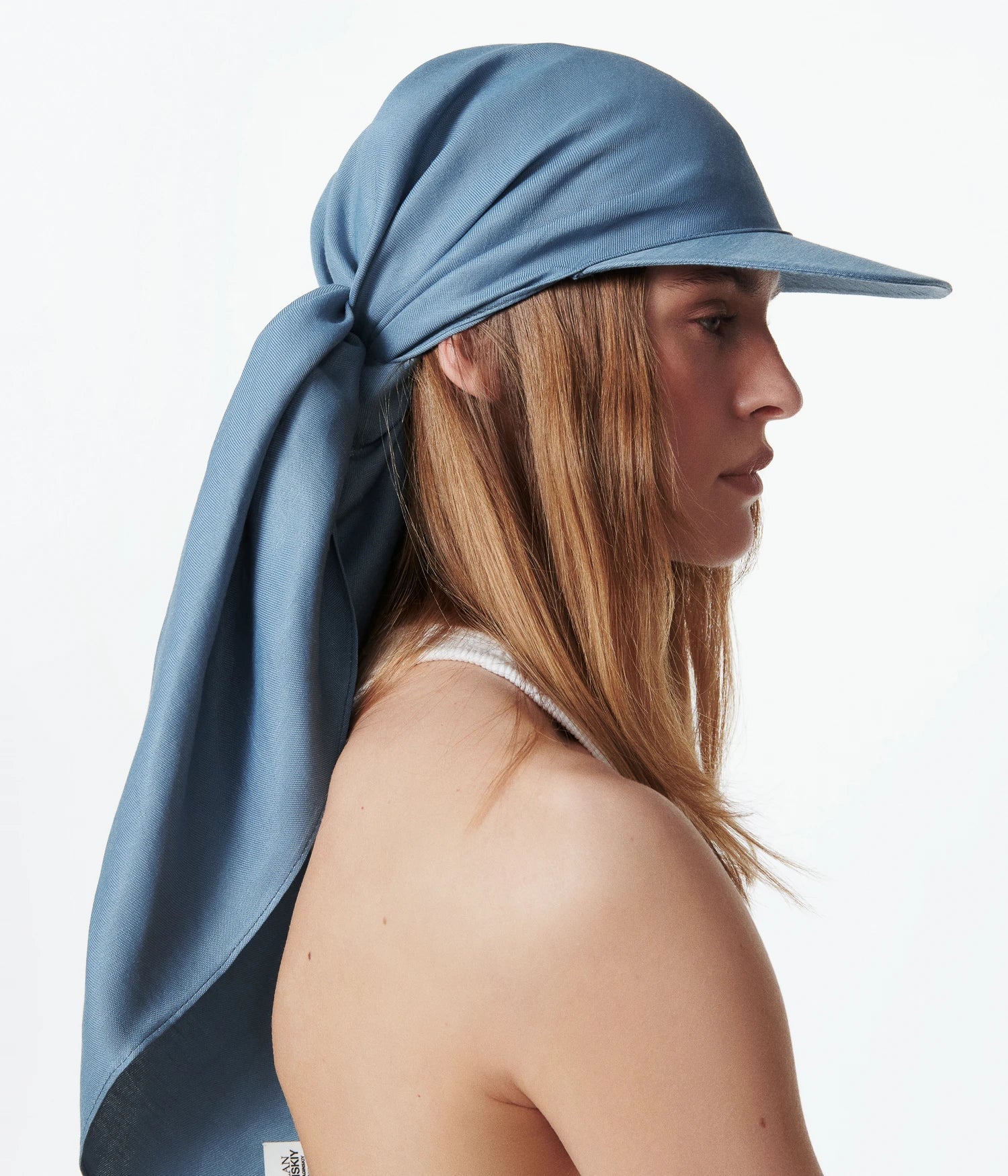 Logo-patch Linen-Blend Scarf Visor