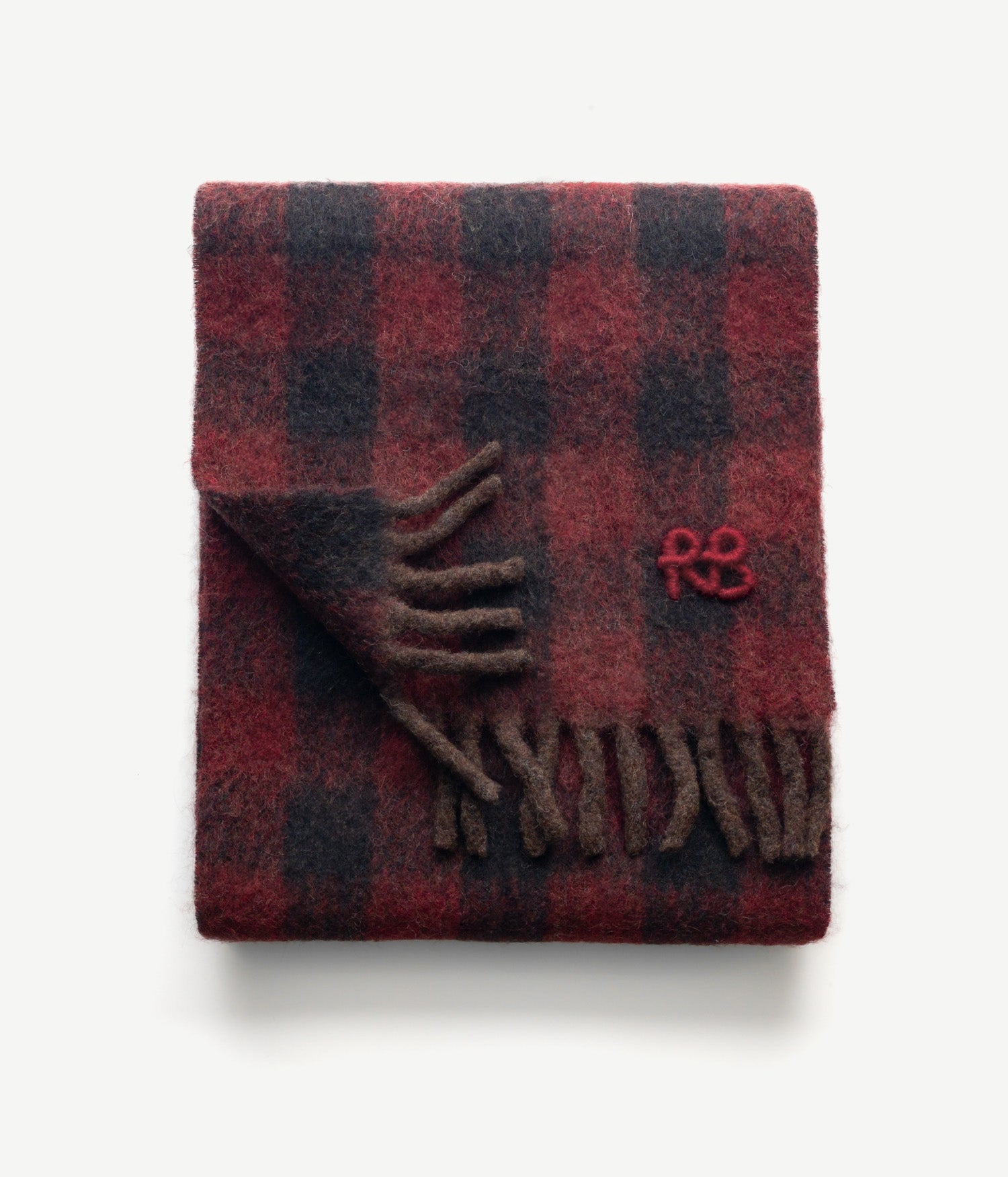 RB-Logo fringed alpaca-blend scarf Max