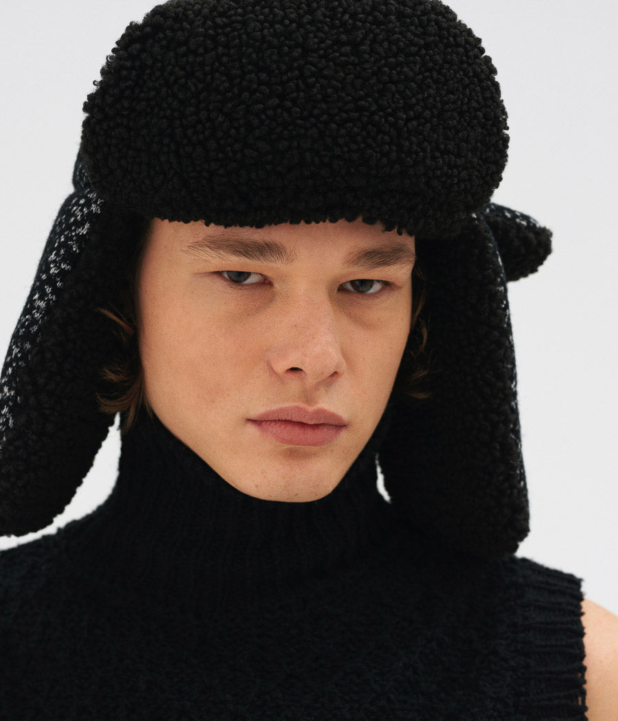 Shearling Aviator Hat USH033-WC-SM Ruslan Baginskiy